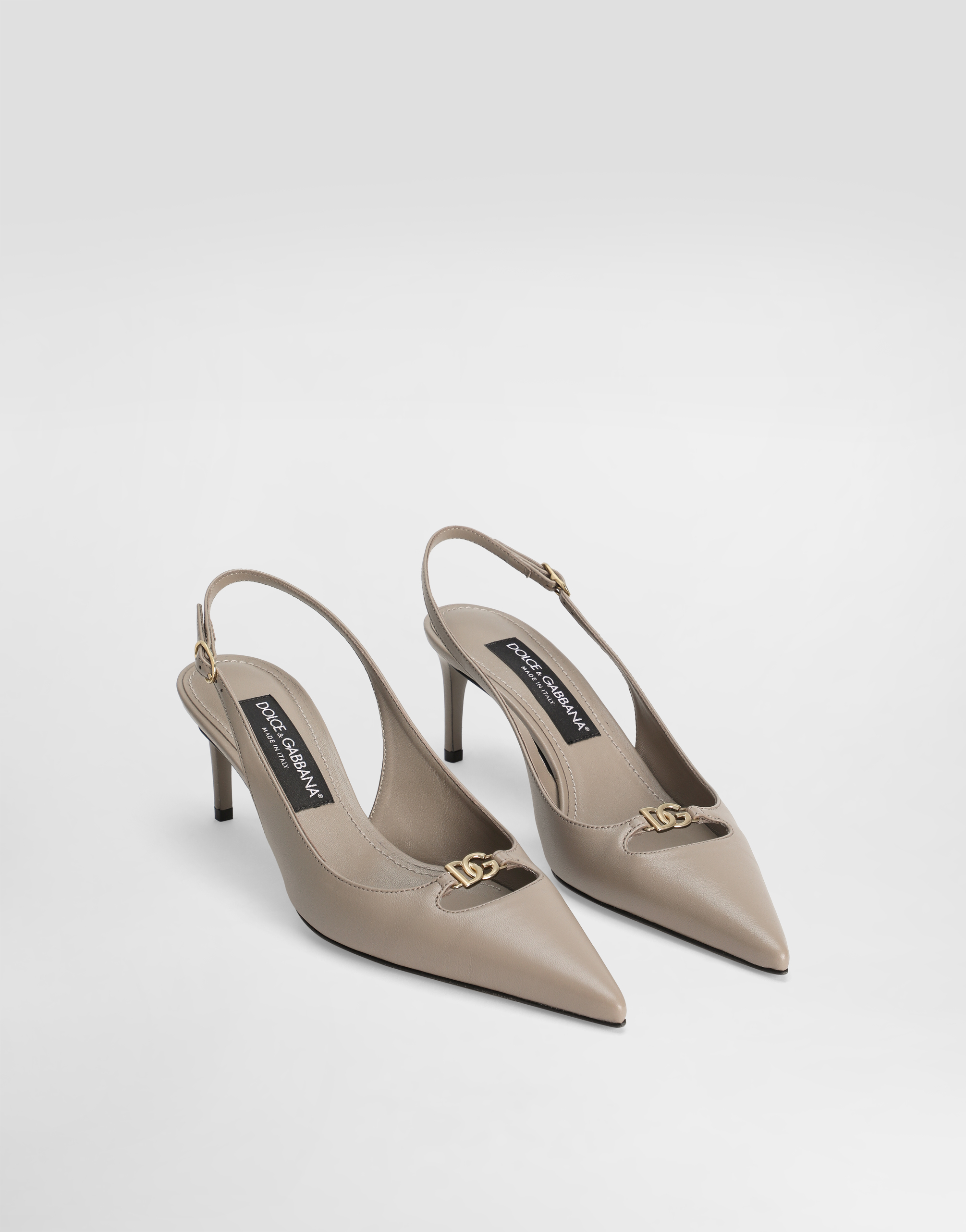  Dolce & Gabbana Zapato Destalonado De Napa Sedosa - Mujer Zapatos De Salón Y Destalonados Beige 37.5 