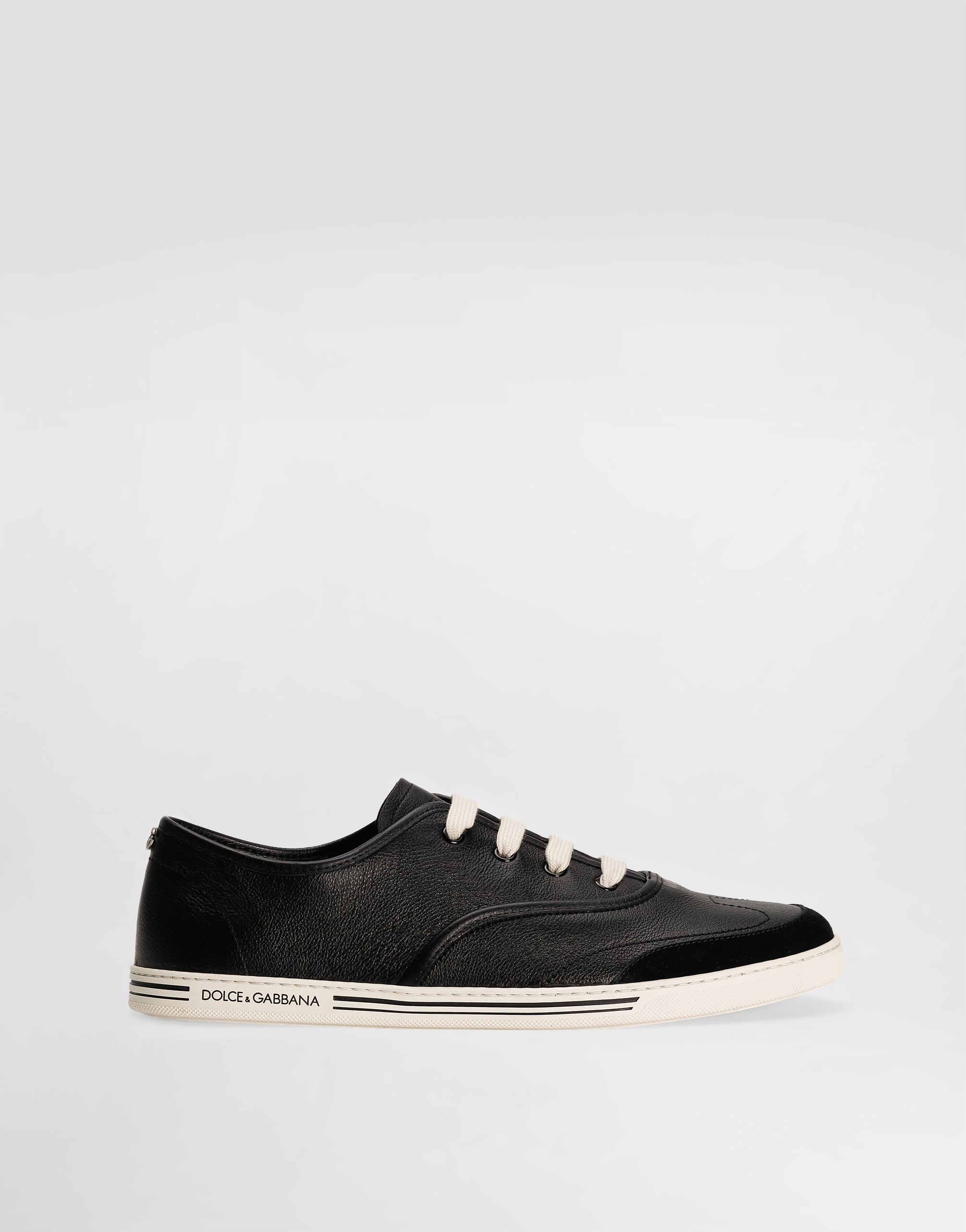 Dolce & Gabbana Saint Tropez Calfskin Sneakers - Man Sneakers Black