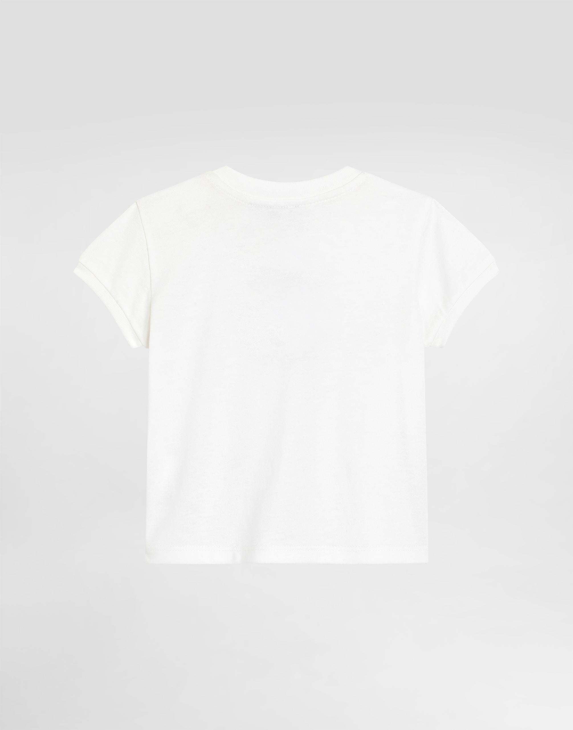 Jersey t-shirt with leopard print and glitter