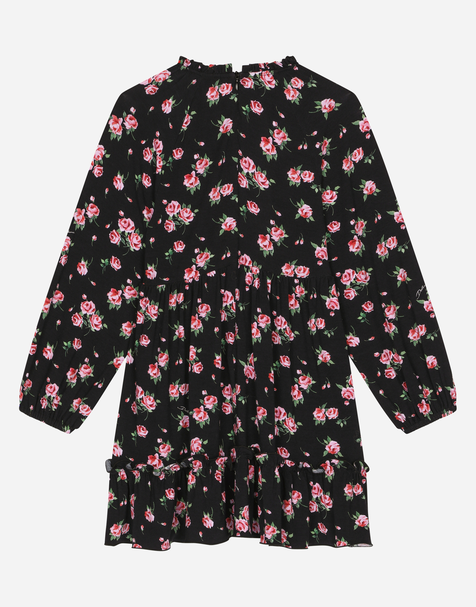 DOLCE & GABBANA LONG-SLEEVED PRINTED DRESS