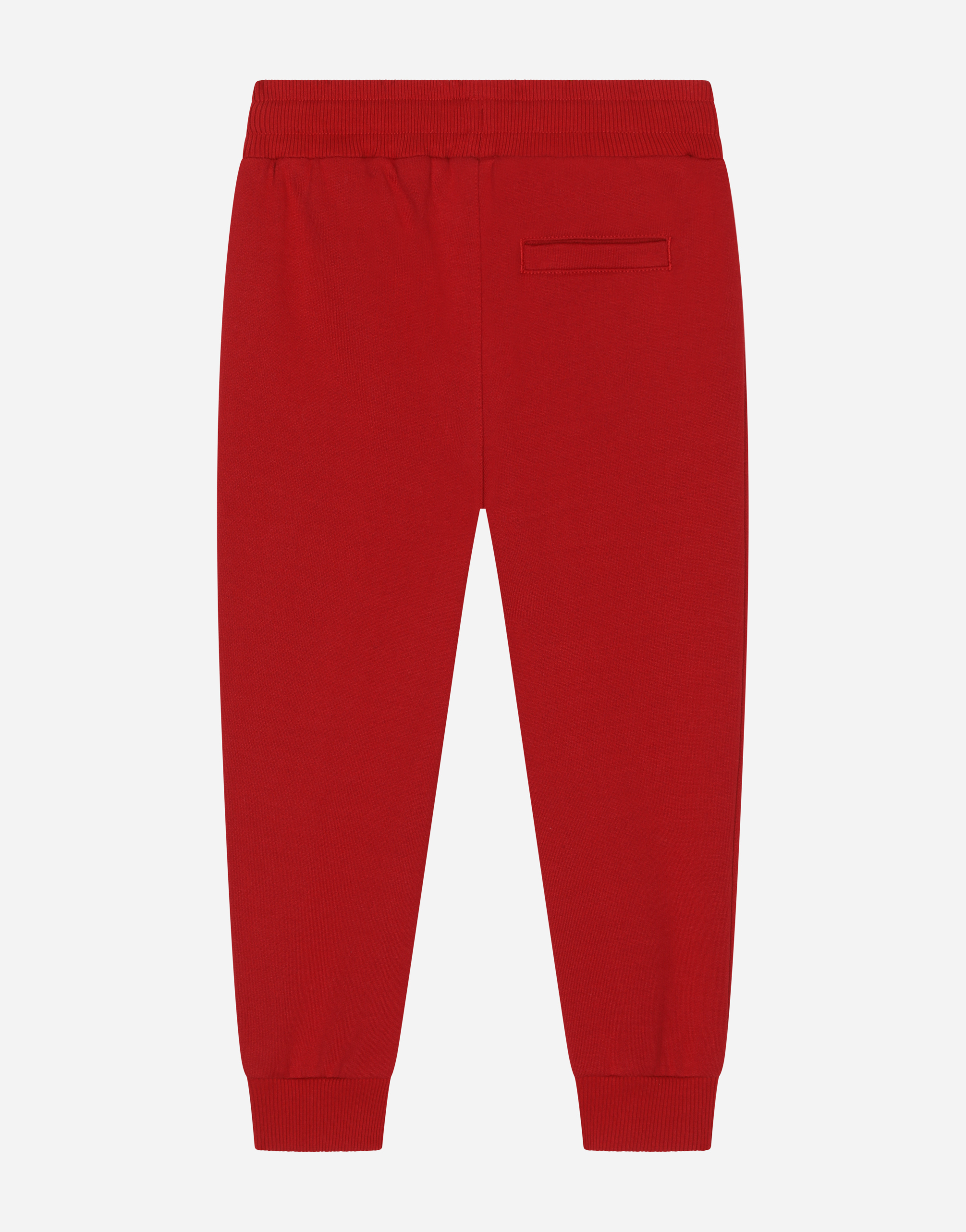 Dolce & Gabbana Jersey Jogging Pants With Dg Logo Embroidery In Red