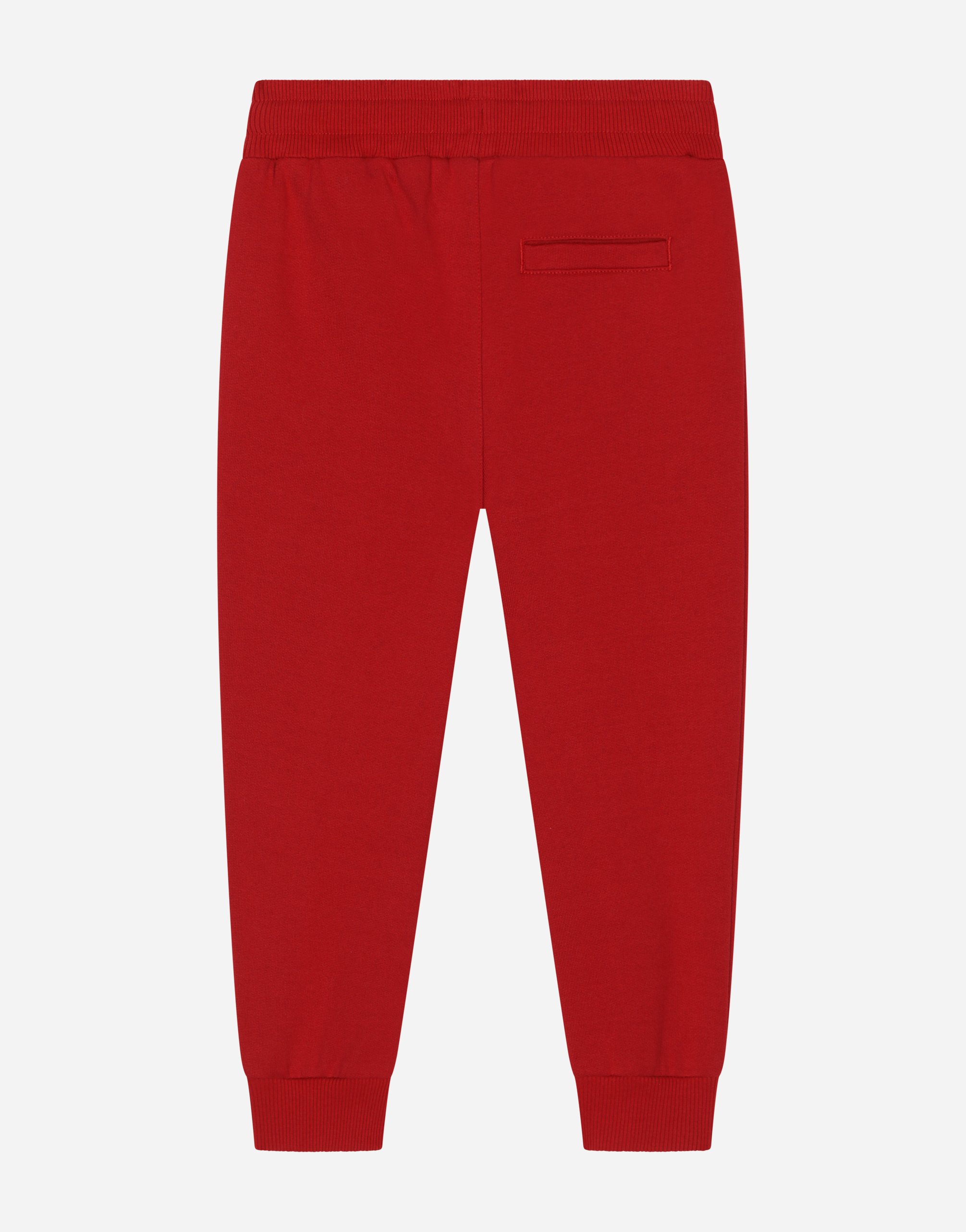 Dolce & Gabbana Jersey Jogging Pants With Dg Logo Embroidery In Red