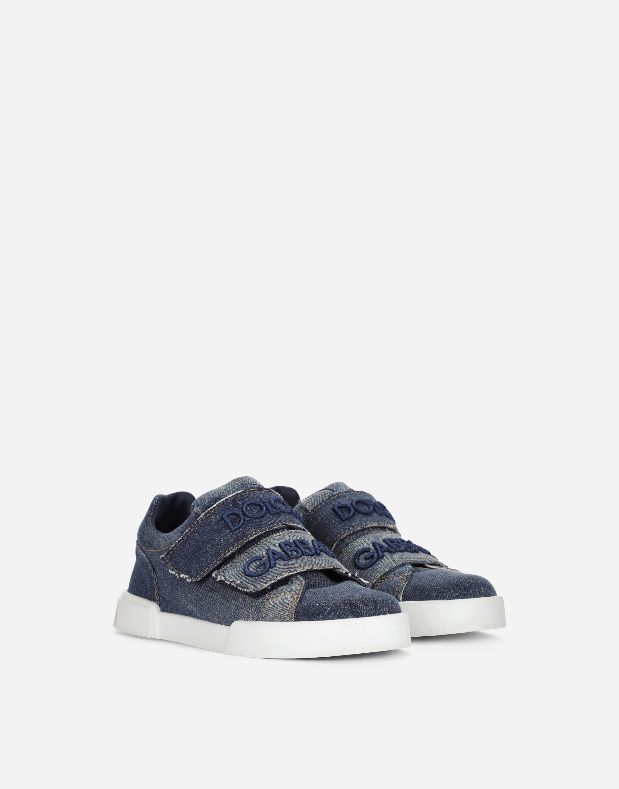 DOLCE & GABBANA DENIM PORTOFINO LIGHT SNEAKERS