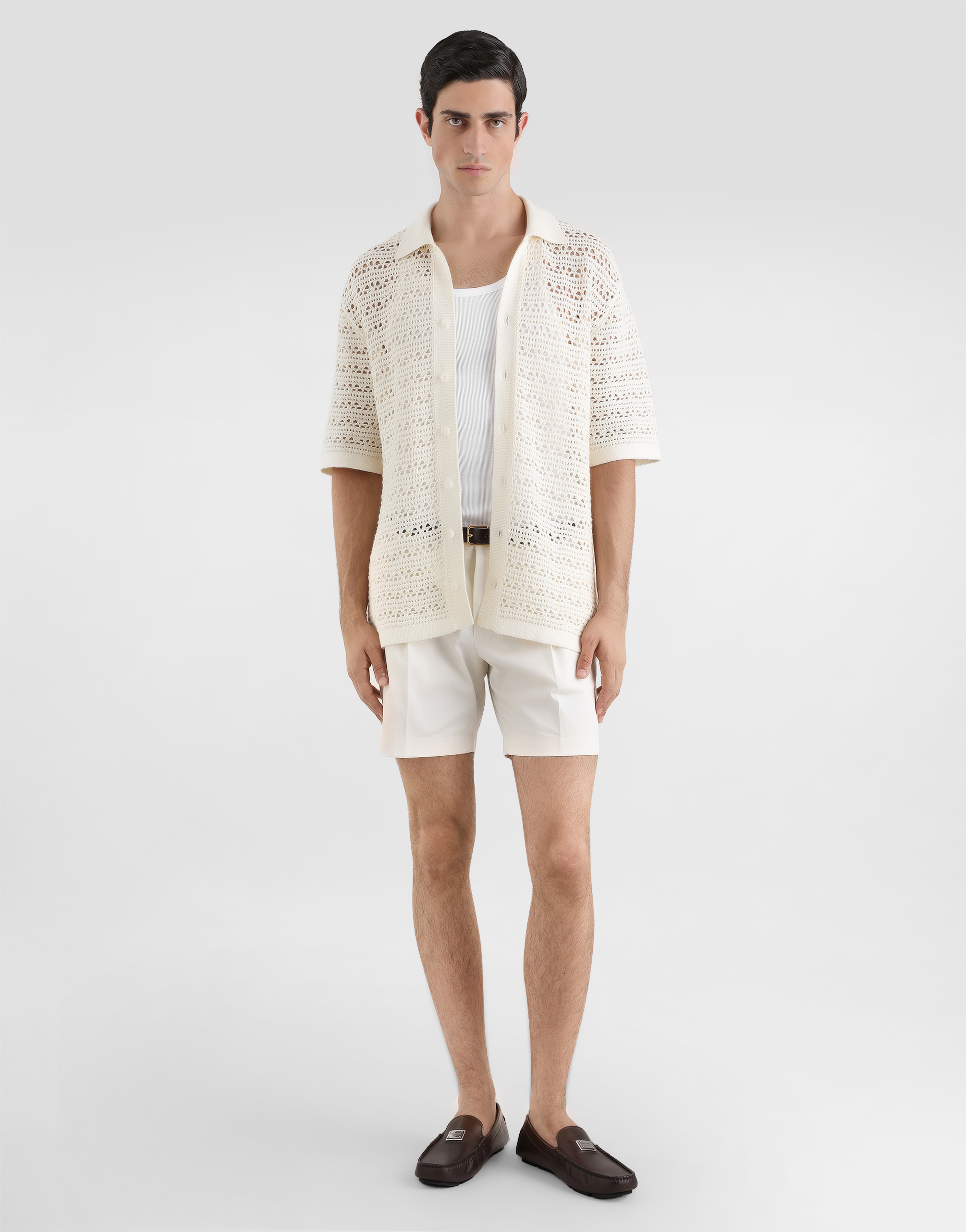  Dolce & Gabbana Crochet Shirt - Mann Strickwaren Wei� Xs 