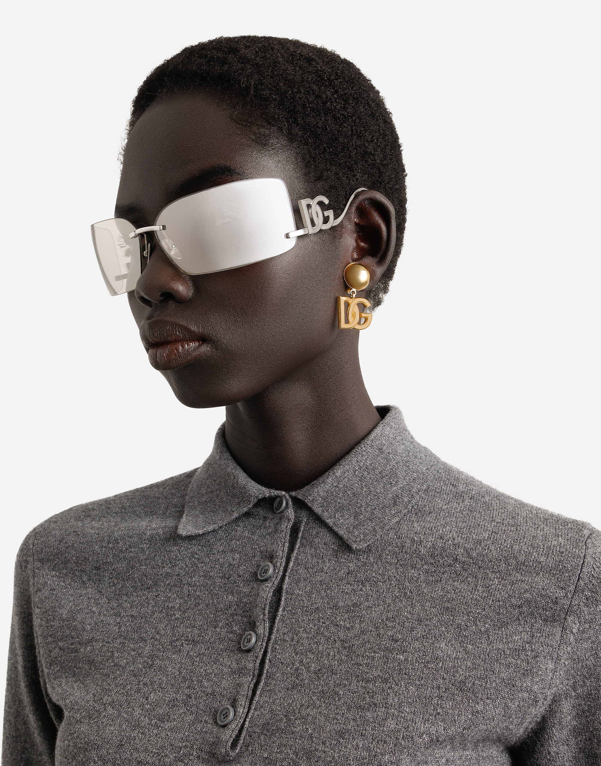 Dolce & Gabbana Dg Crystal Sunglasses In Silver