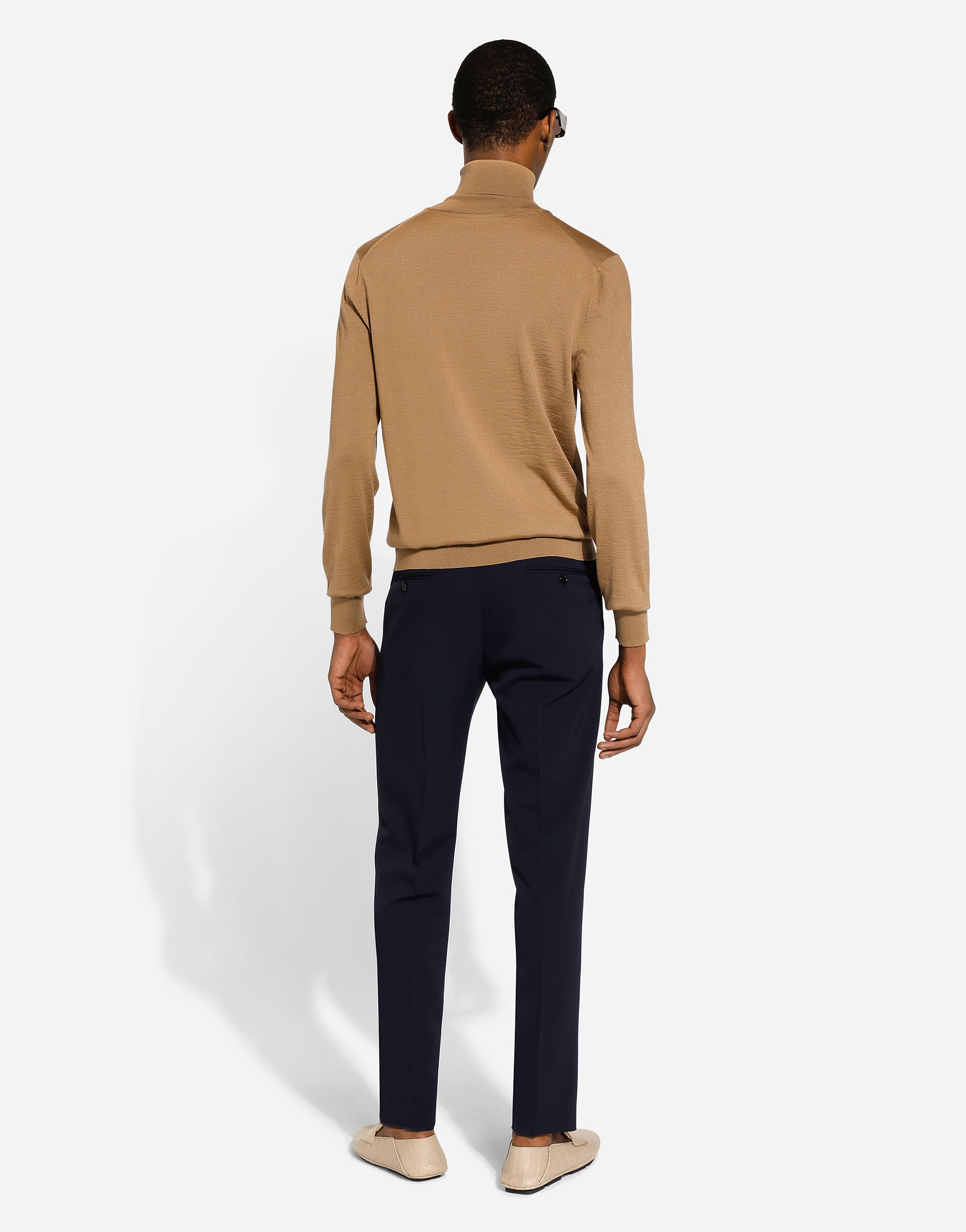  Dolce & Gabbana Dolce & Gabbana Cashmere And Silk Turtle-neck Sweater - Man Sweaters And Cardigans Beige 46 