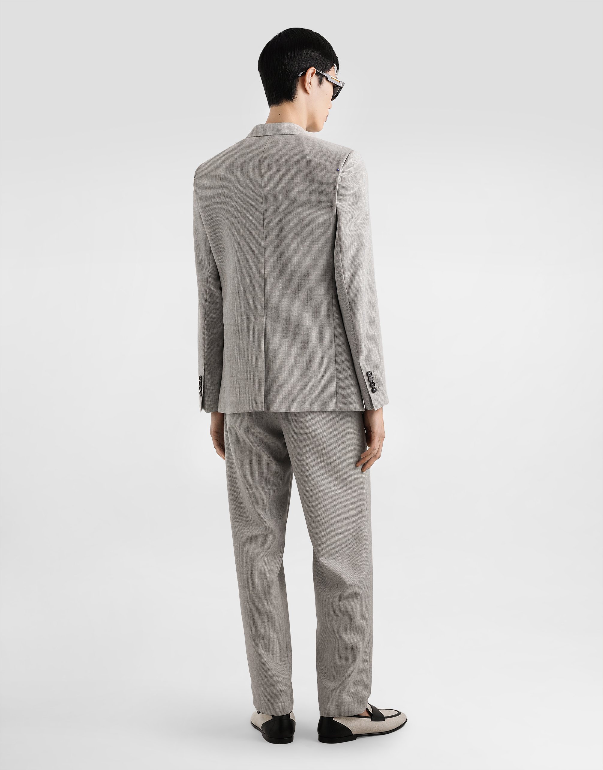 Garment-dyed wool joggers