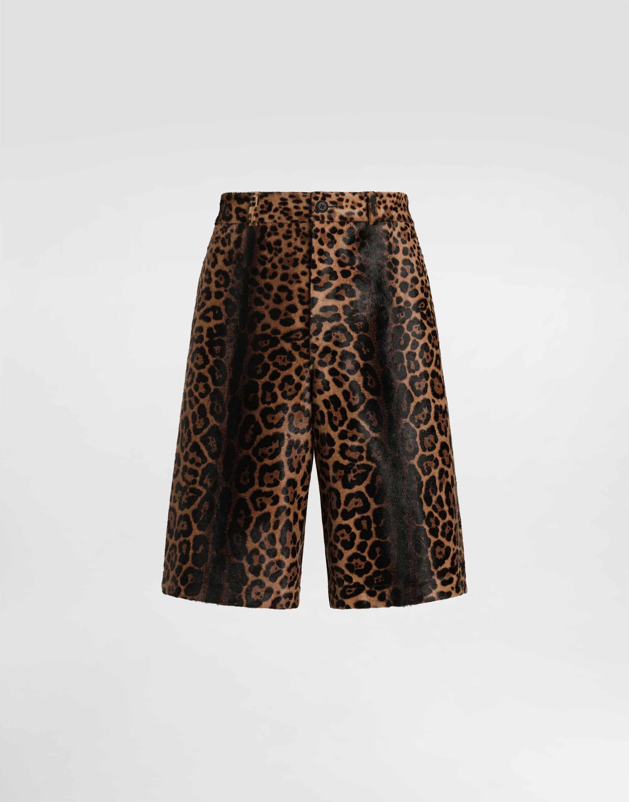 マルチカラーのメンズ Leopard-print calfskin trousers | Dolce&Gabbana®