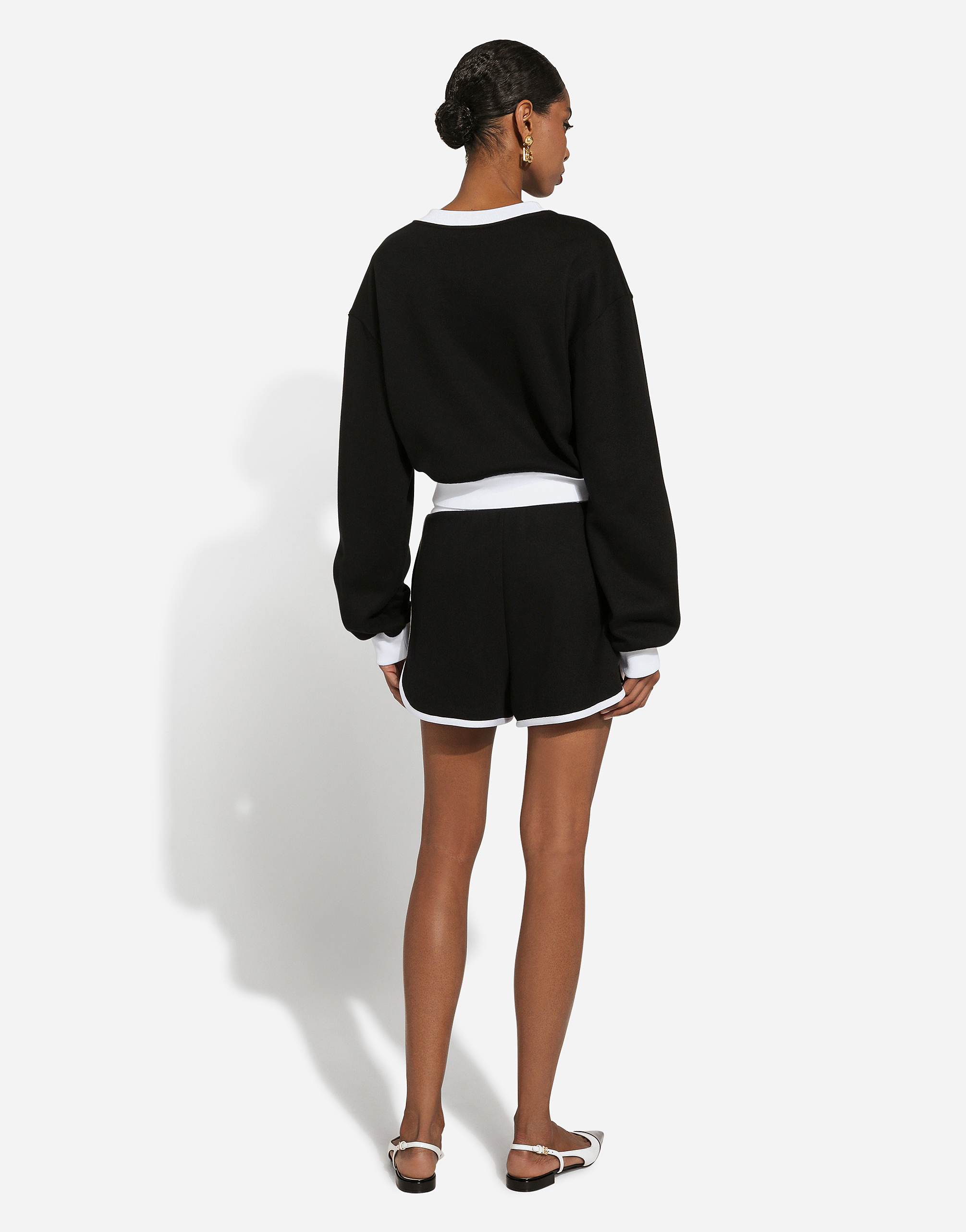 Jersey sweatshirt with DG logo embroidery