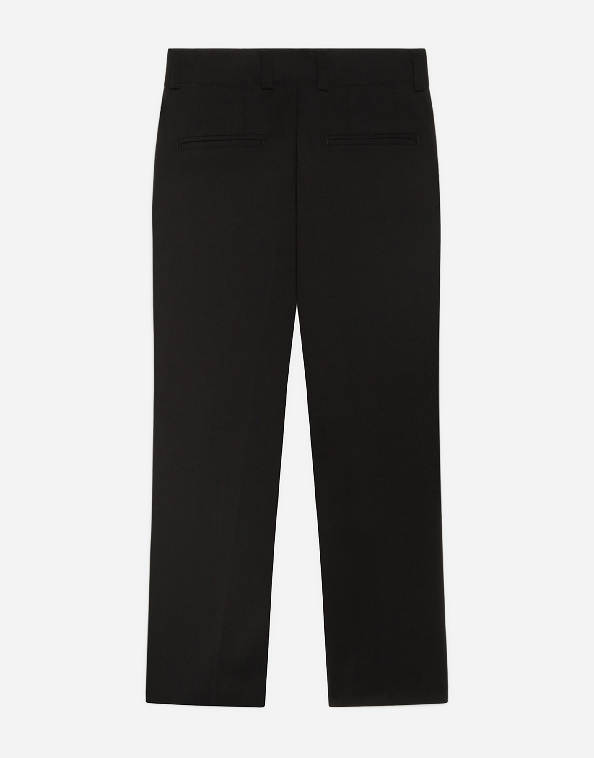 Stretch wool pants in Black for