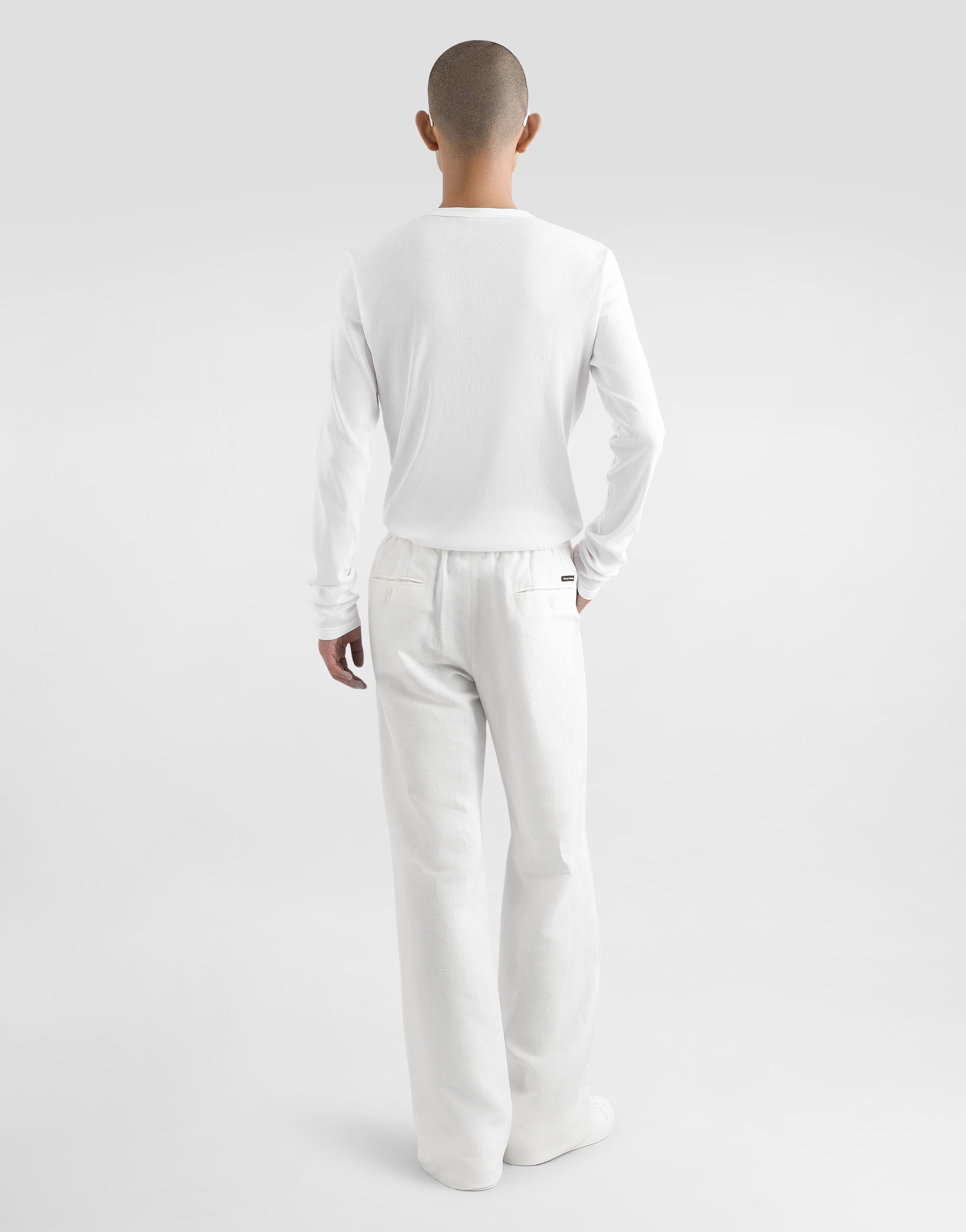 DOLCE & GABBANA LINEN-BLEND JOGGING PANTS