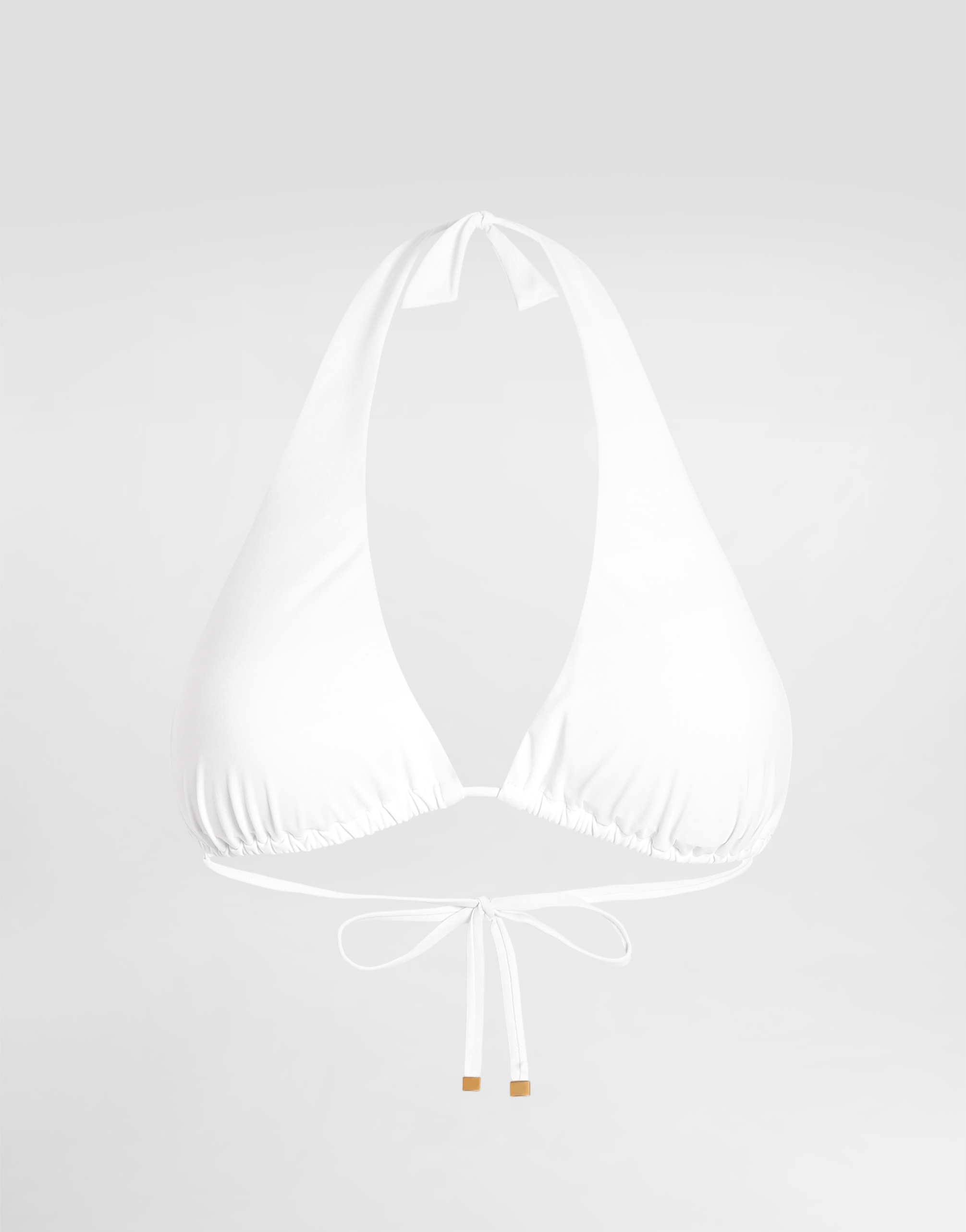 Dolce & Gabbana Triangolo Imbottito - Woman Swimwear White Jersey 1