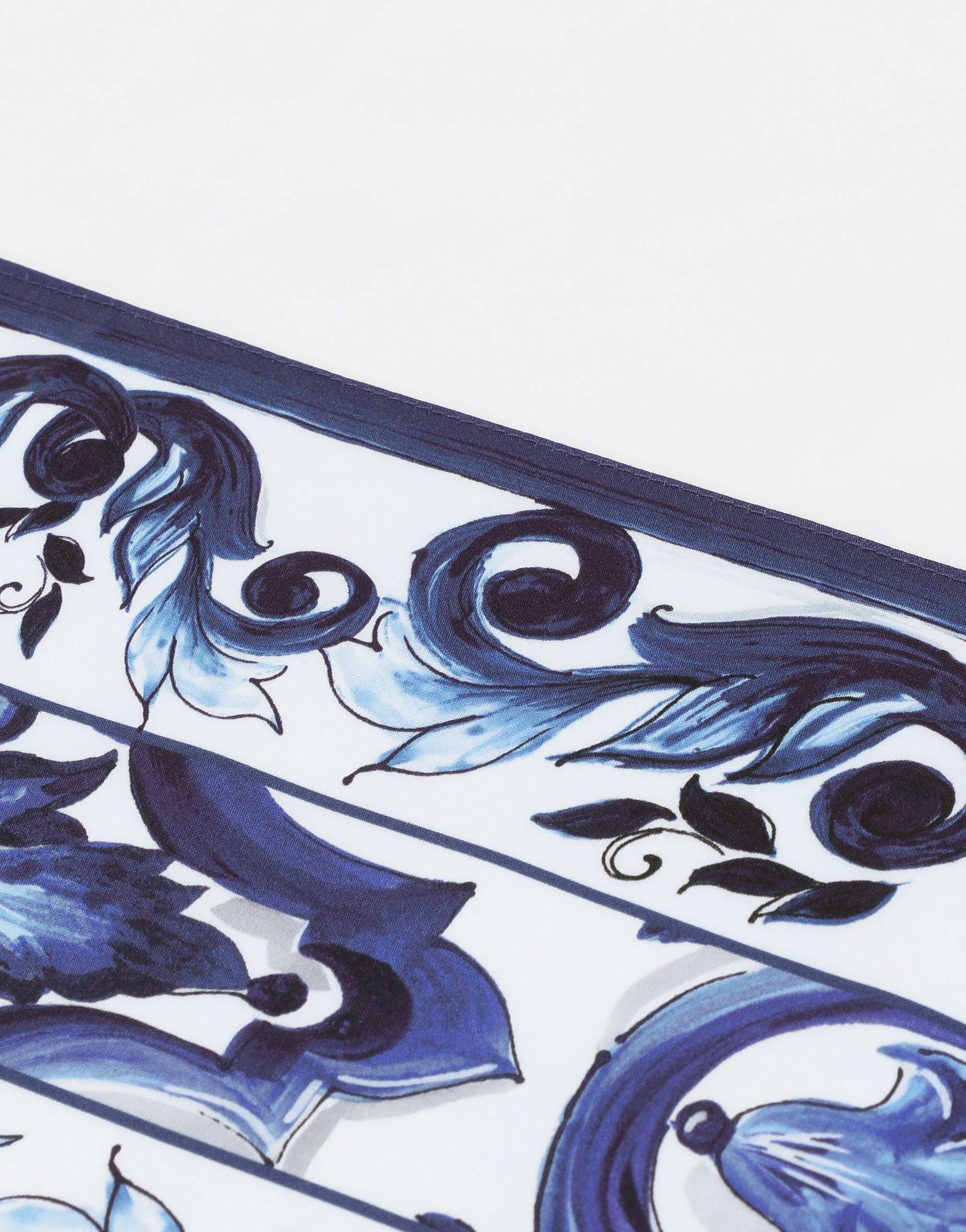 Dolce & Gabbana Set 2 Cotton Sateen Pillowcases In Blue
