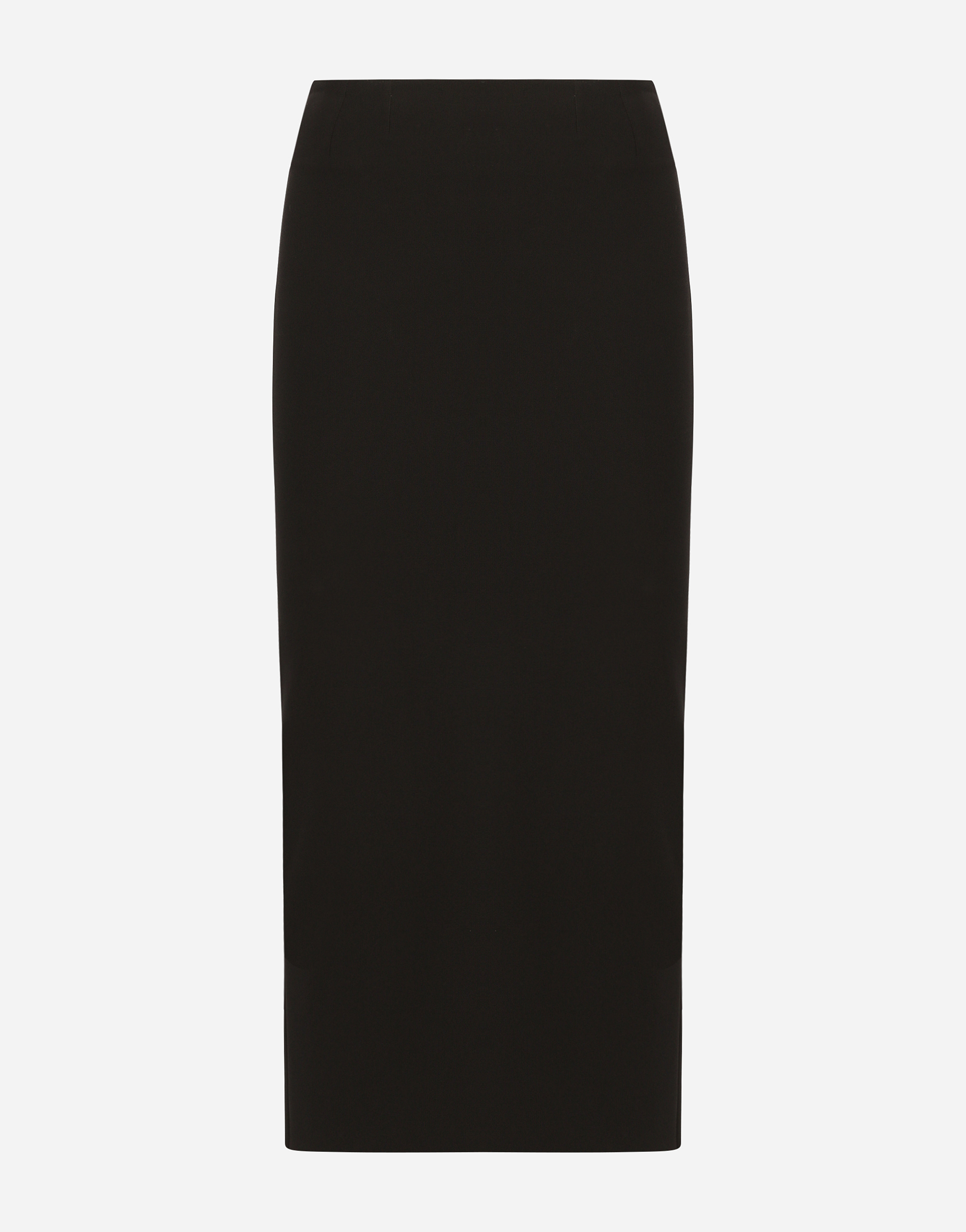 Dolce & Gabbana Straight-cut Jersey Midi Skirt - Woman Skirts Black Viscose 36