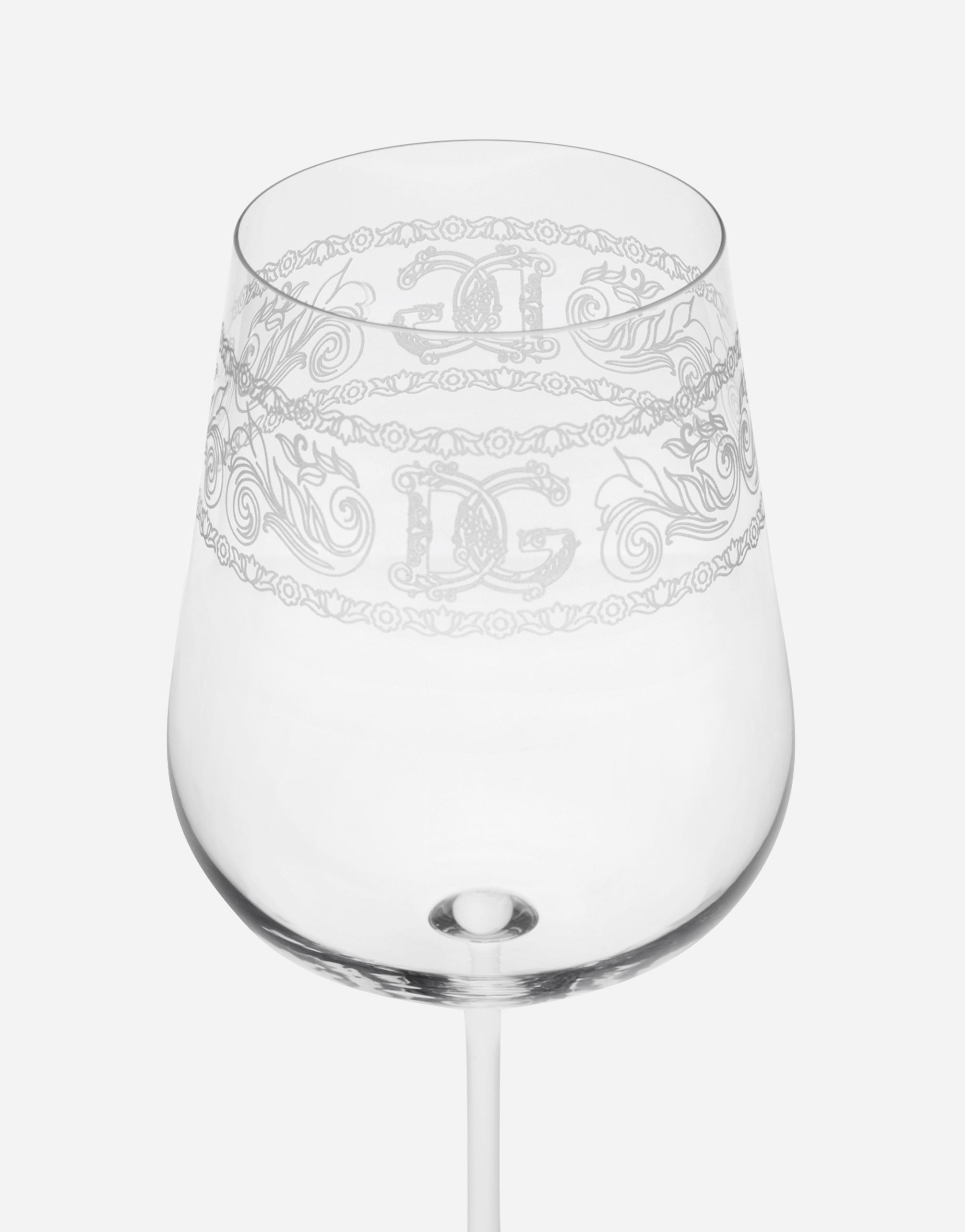 Shop Dolce & Gabbana Red Wine Glass In Multicolor