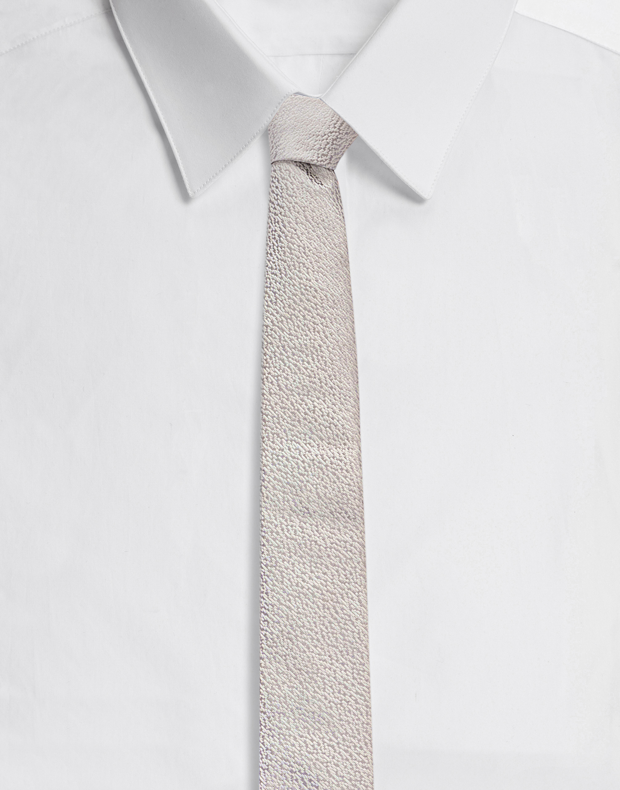 DOLCE & GABBANA 6 CM TIE-DESIGN SILK JACQUARD BLADE TIE