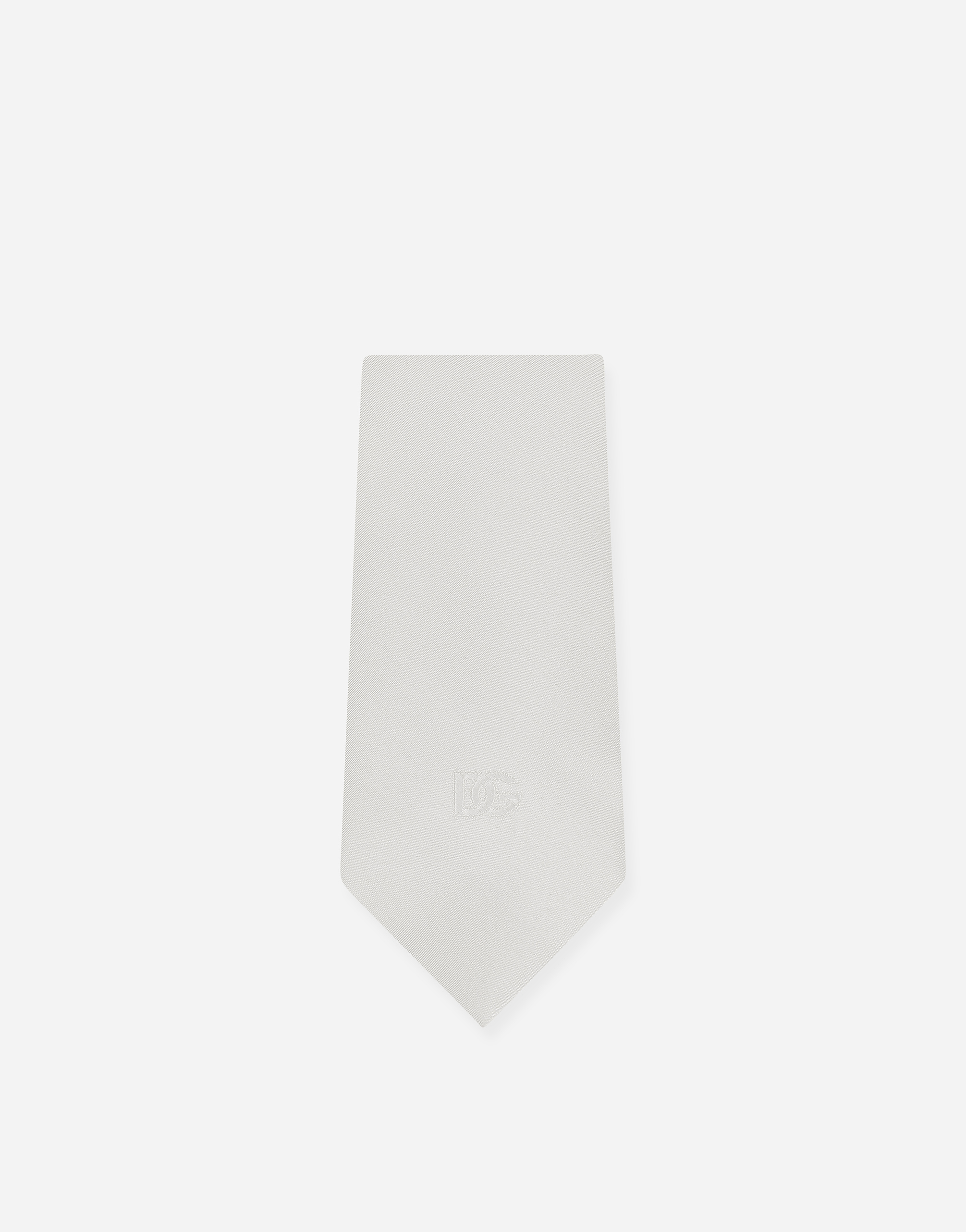 6-cm silk blade tie with DG logo embroidery