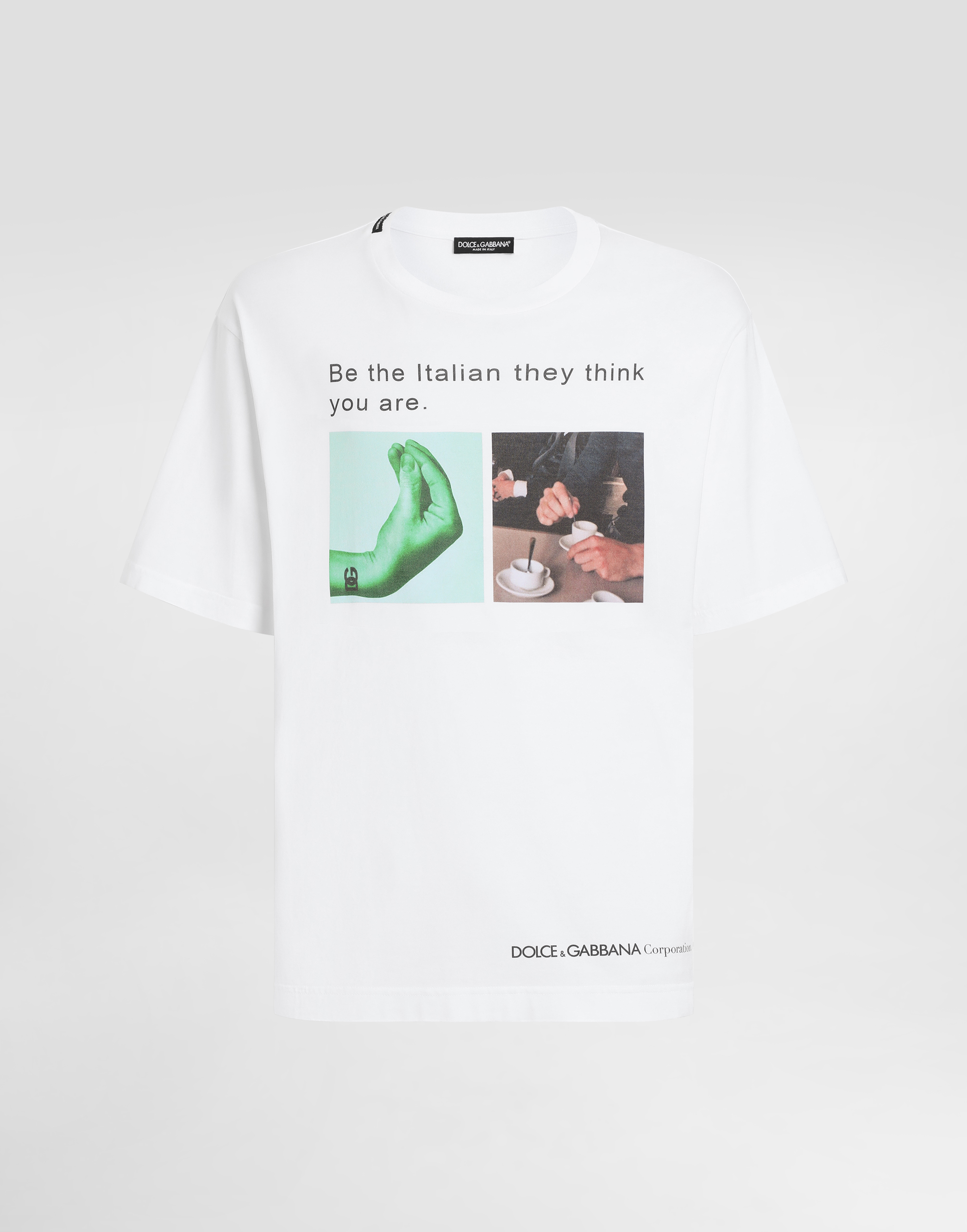 Dolce & Gabbana T-shirt Whit Maxi Print In White