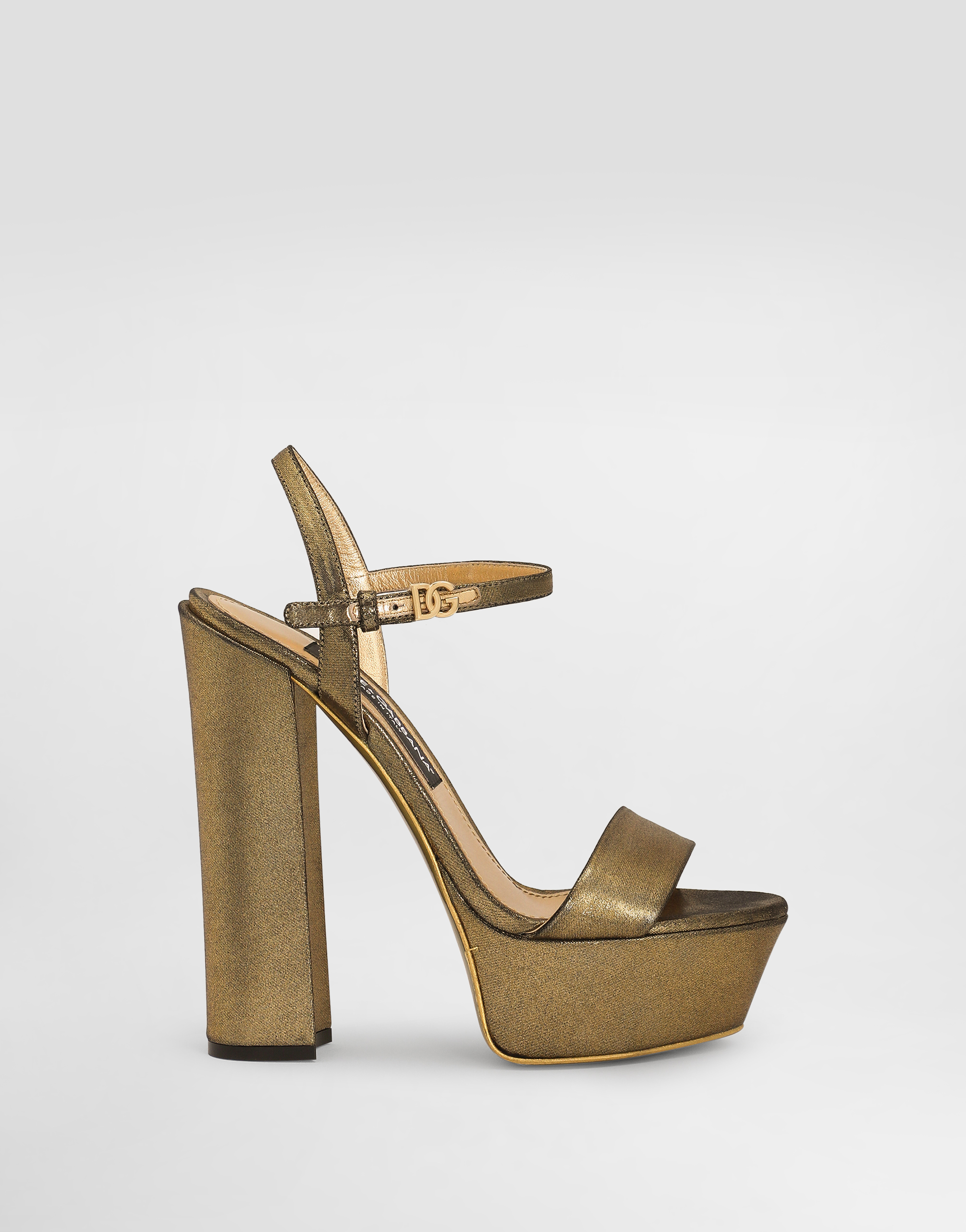 Foiled organzine sandals