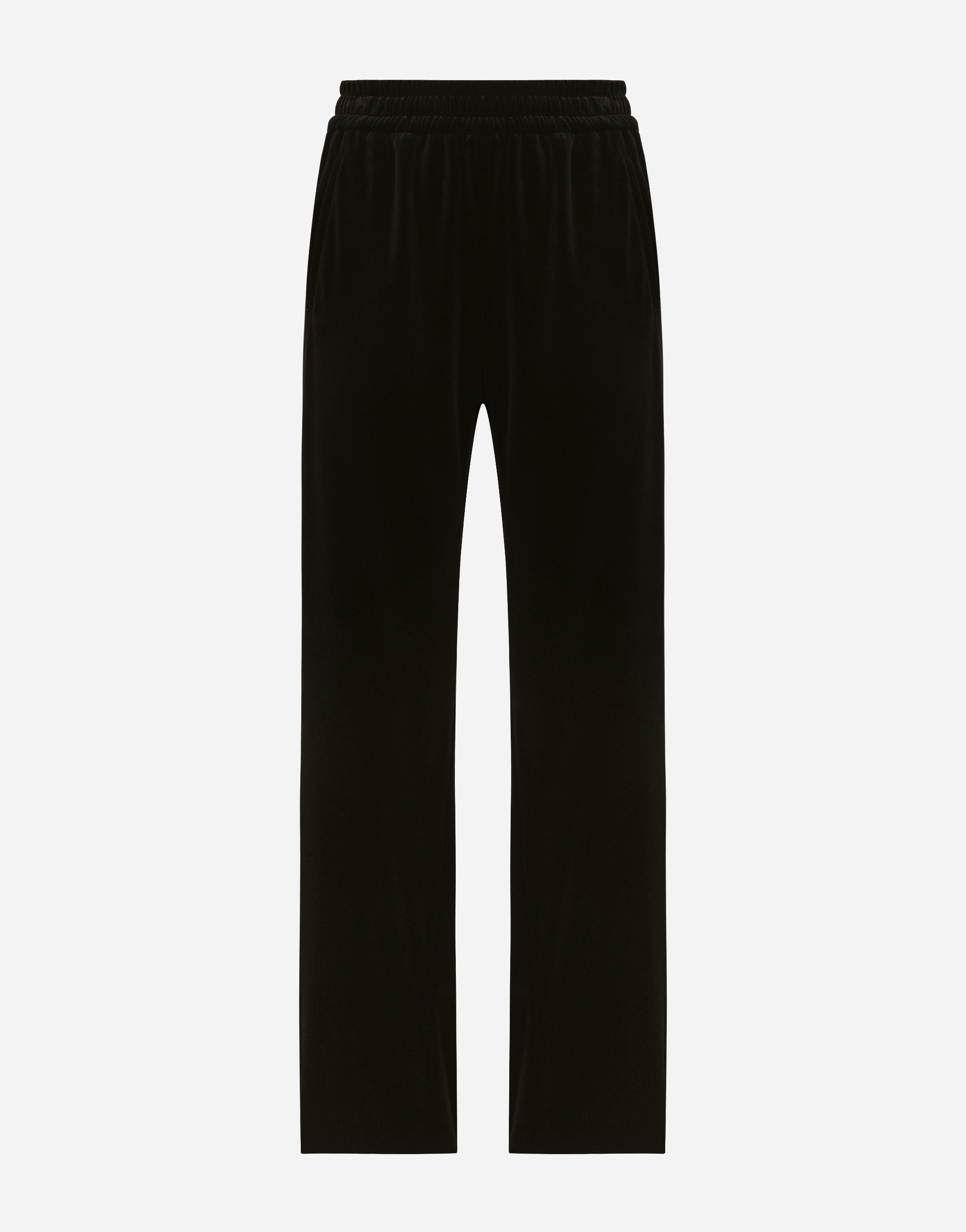 Dolce & Gabbana Velvet Jogging Pants - Woman Pants And Shorts Black