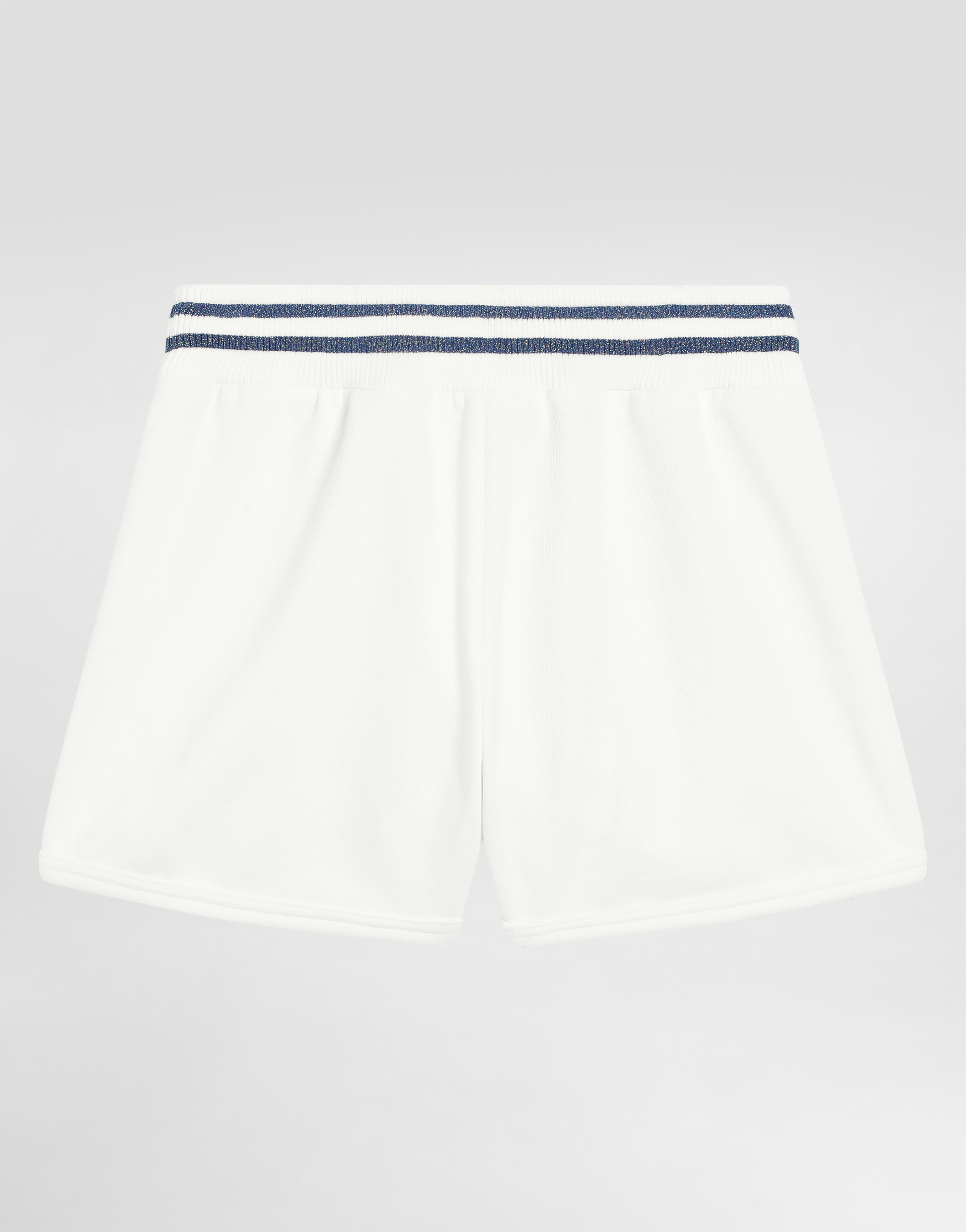 Dolce & Gabbana Fleece Shorts With Dolce&gabbana Logo In White