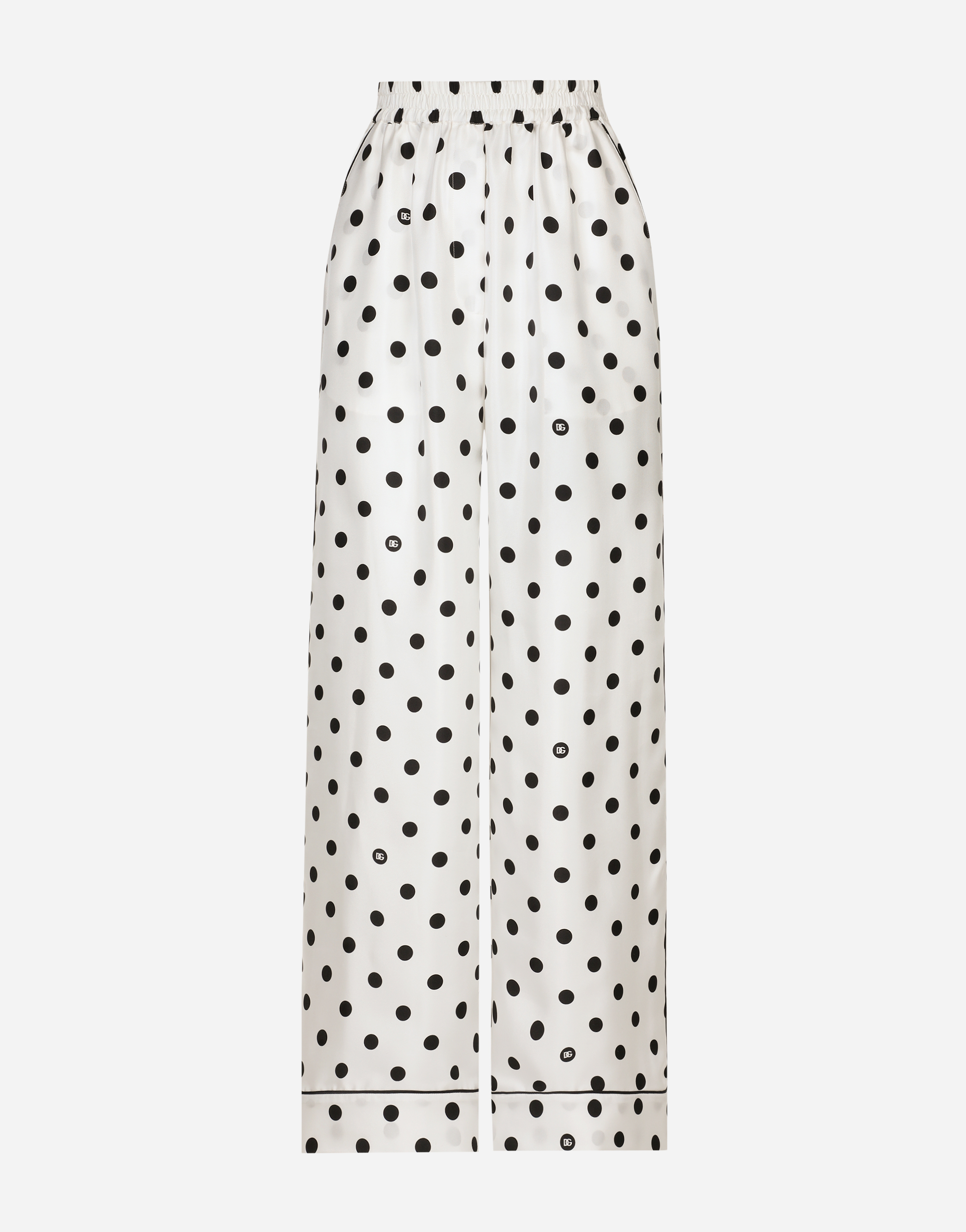 Dolce & Gabbana Silk Polka Dot Print Pajama In プリ