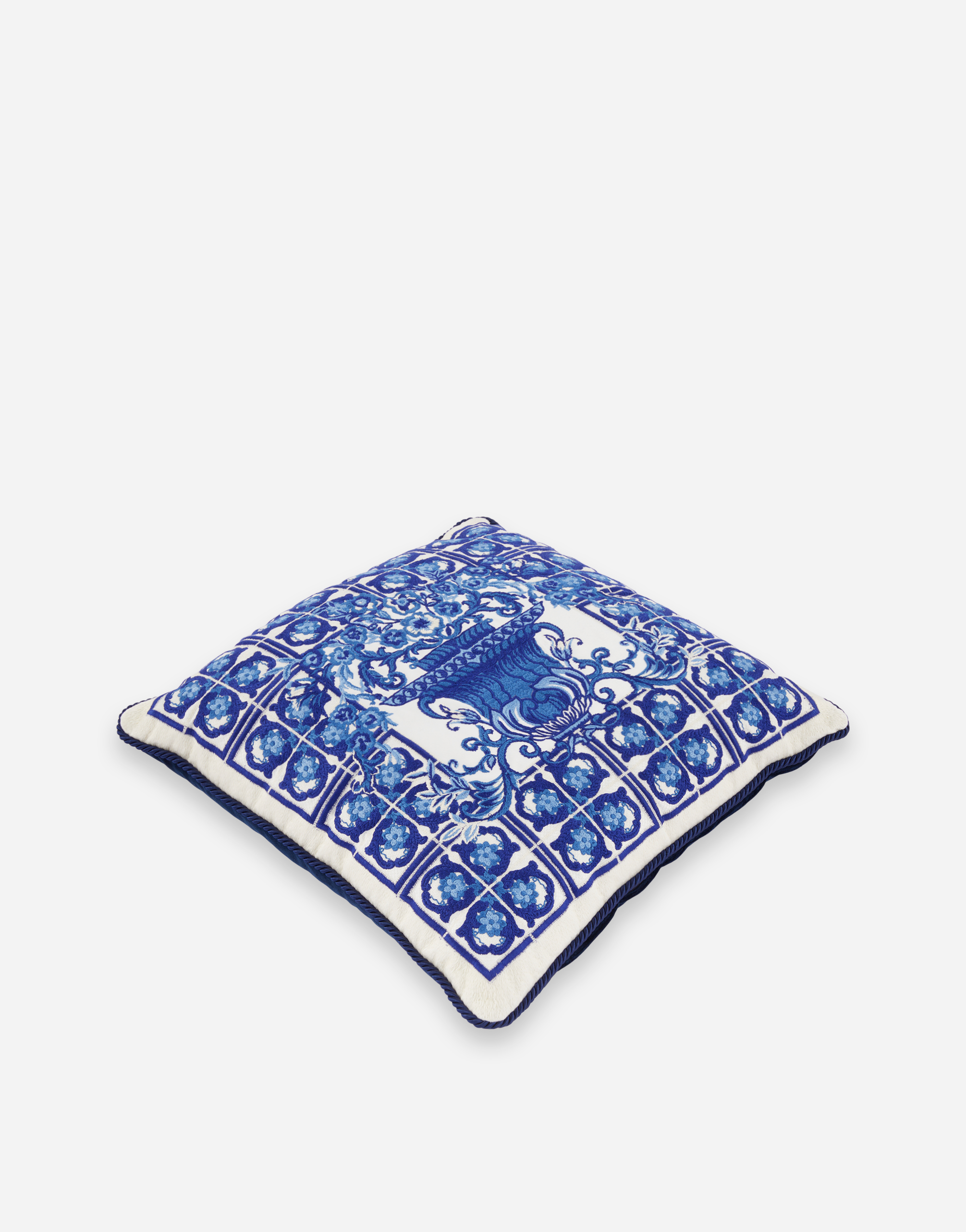 Dolce & Gabbana Embroidered Cushion Medium In Multicolor