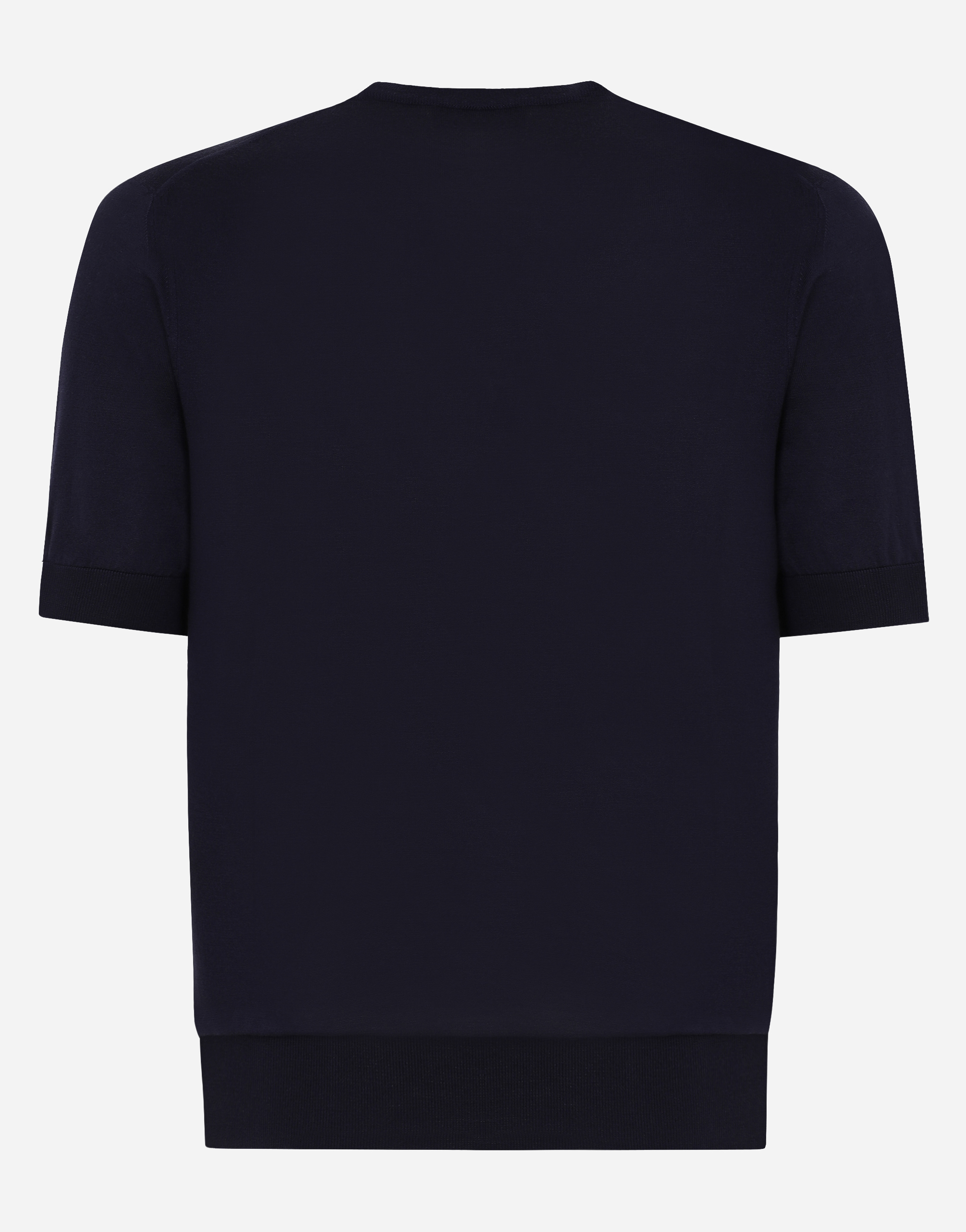 Silk round-neck sweater with DG embroidery