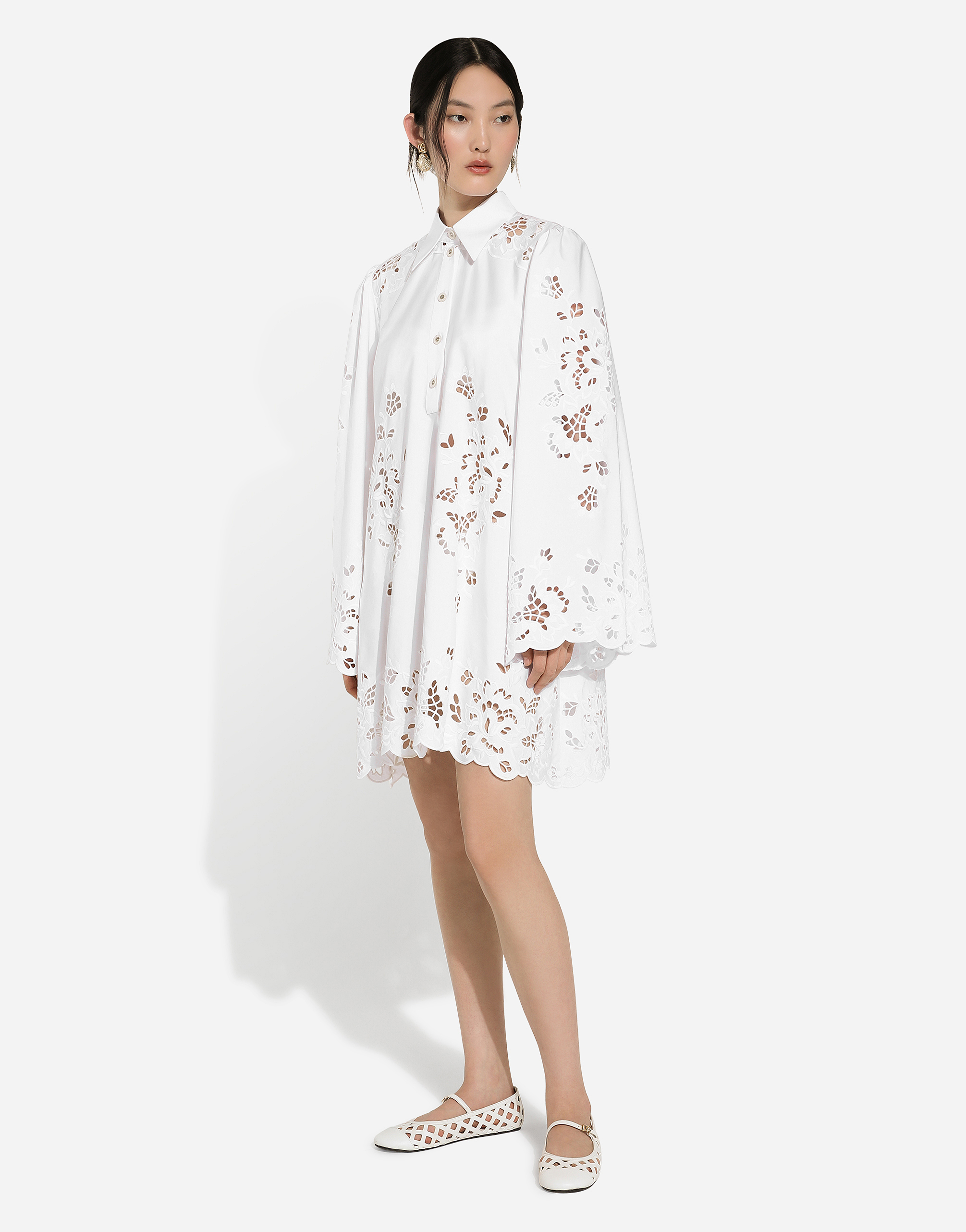 Dolce & Gabbana Shirt Dress With Cut-out Detailing In ホワイト