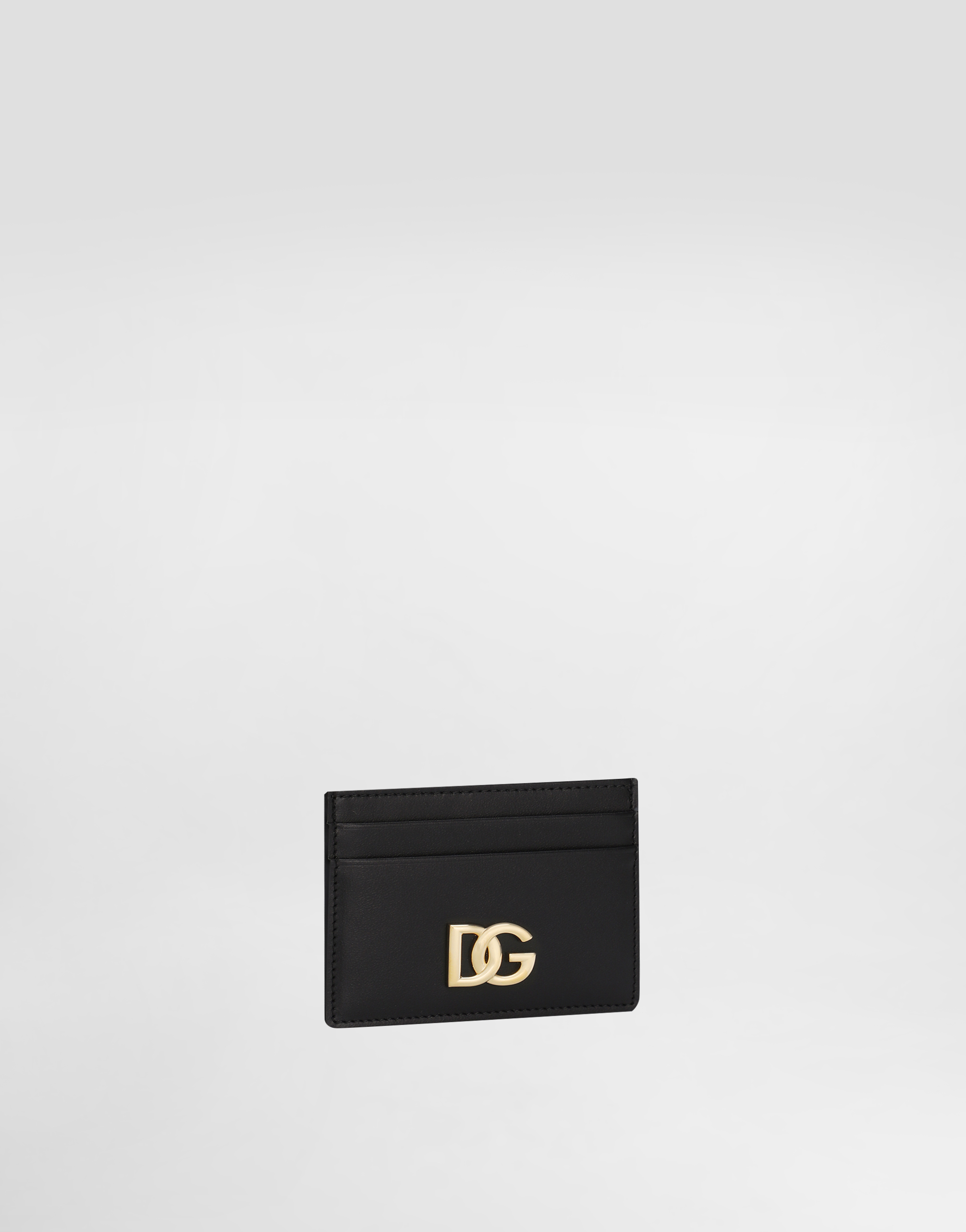  Dolce & Gabbana Calfskin Card Holder With Dg Logo - Woman Wallets And Small Leather Goods Black Leather Onesize 
