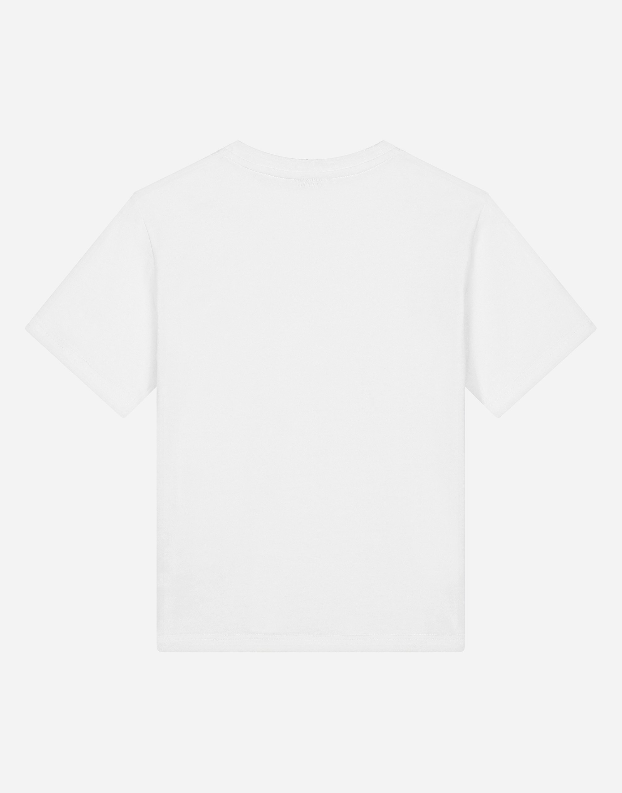 Dolce & Gabbana Jersey T-shirt With Logo Tag In White