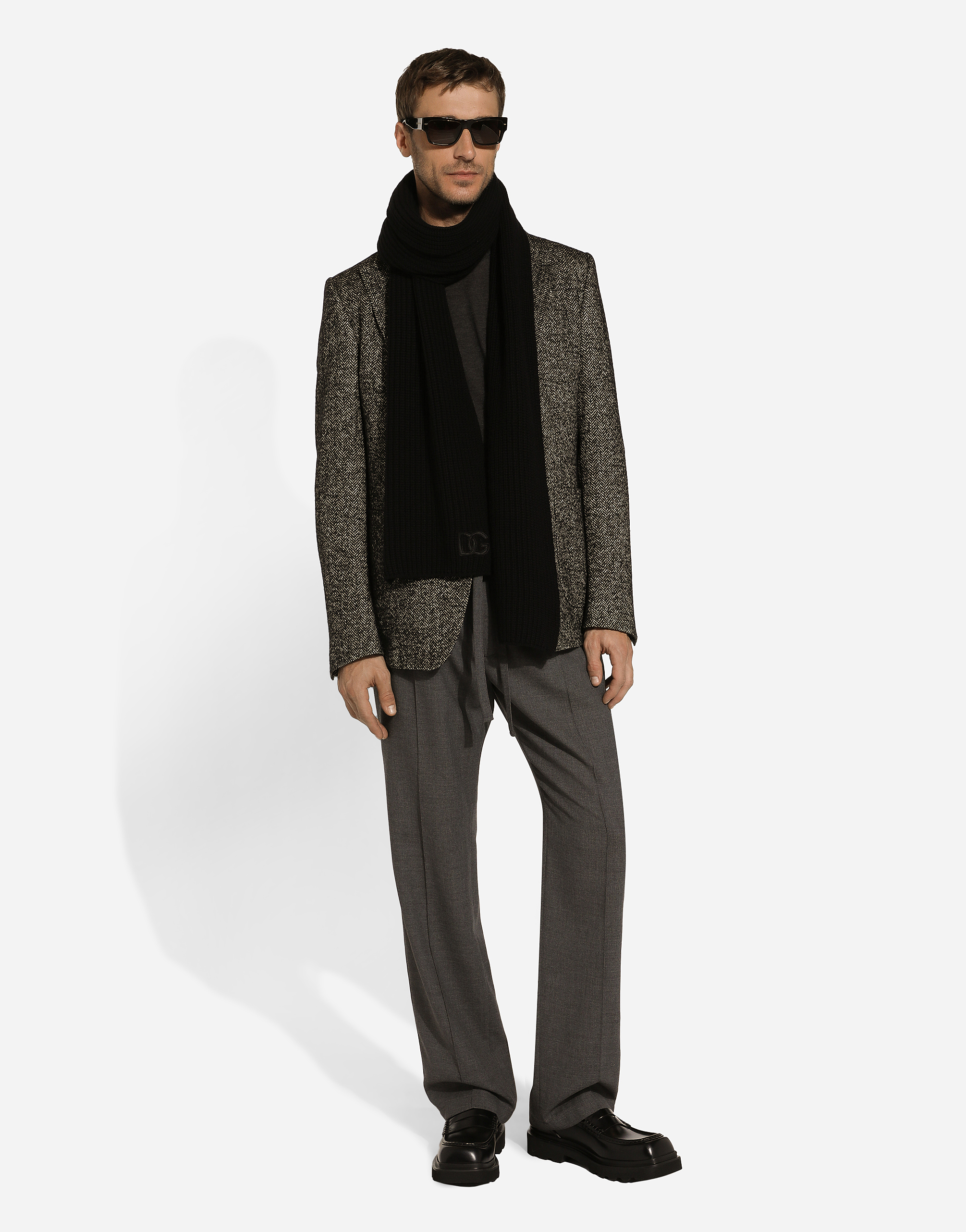 Dolce & Gabbana Single-breasted Wool Portofino-fit Jacket In Multicolor