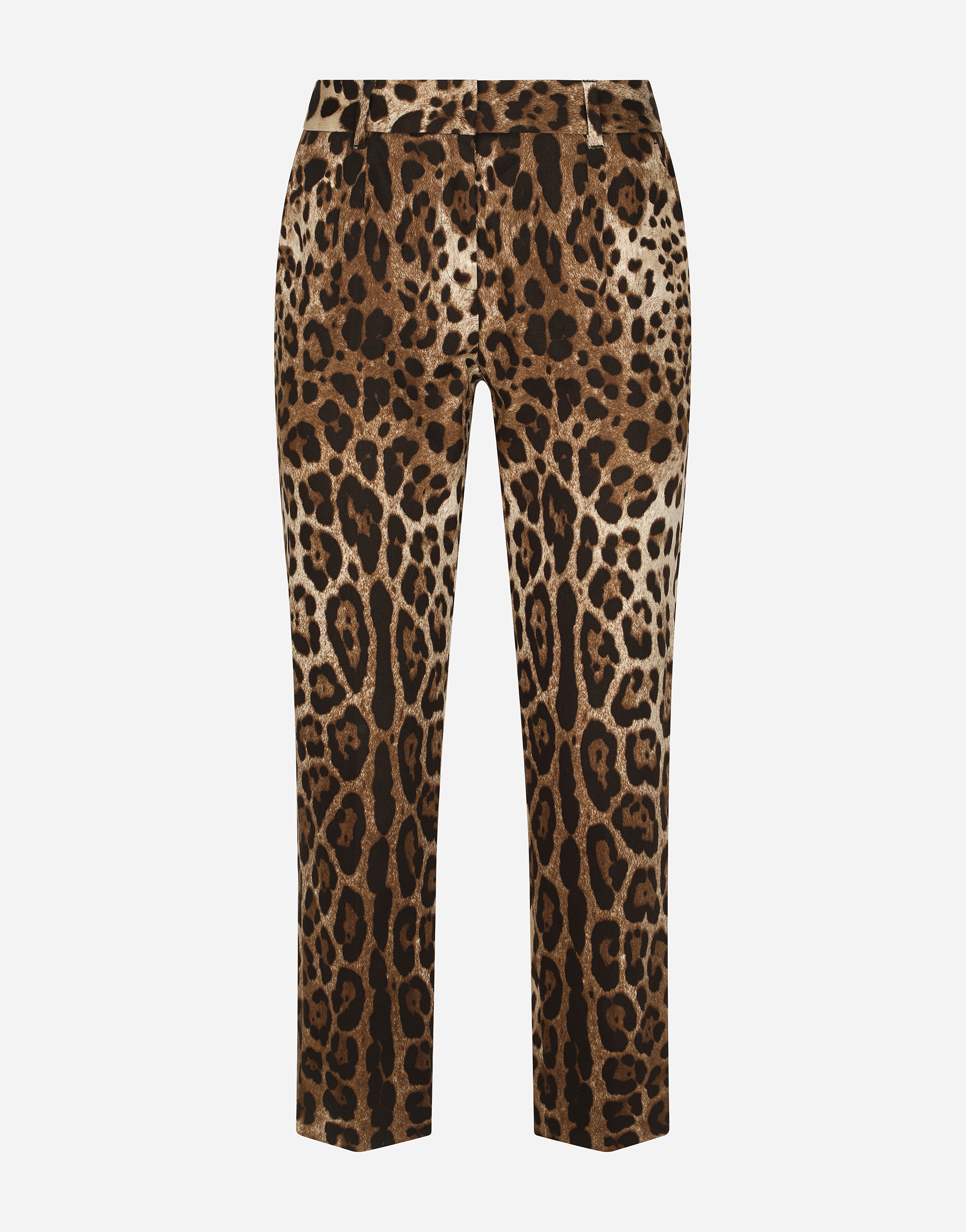 Dolce & Gabbana Leopard-print Drill Pants - Woman Pants And Shorts Animal Print