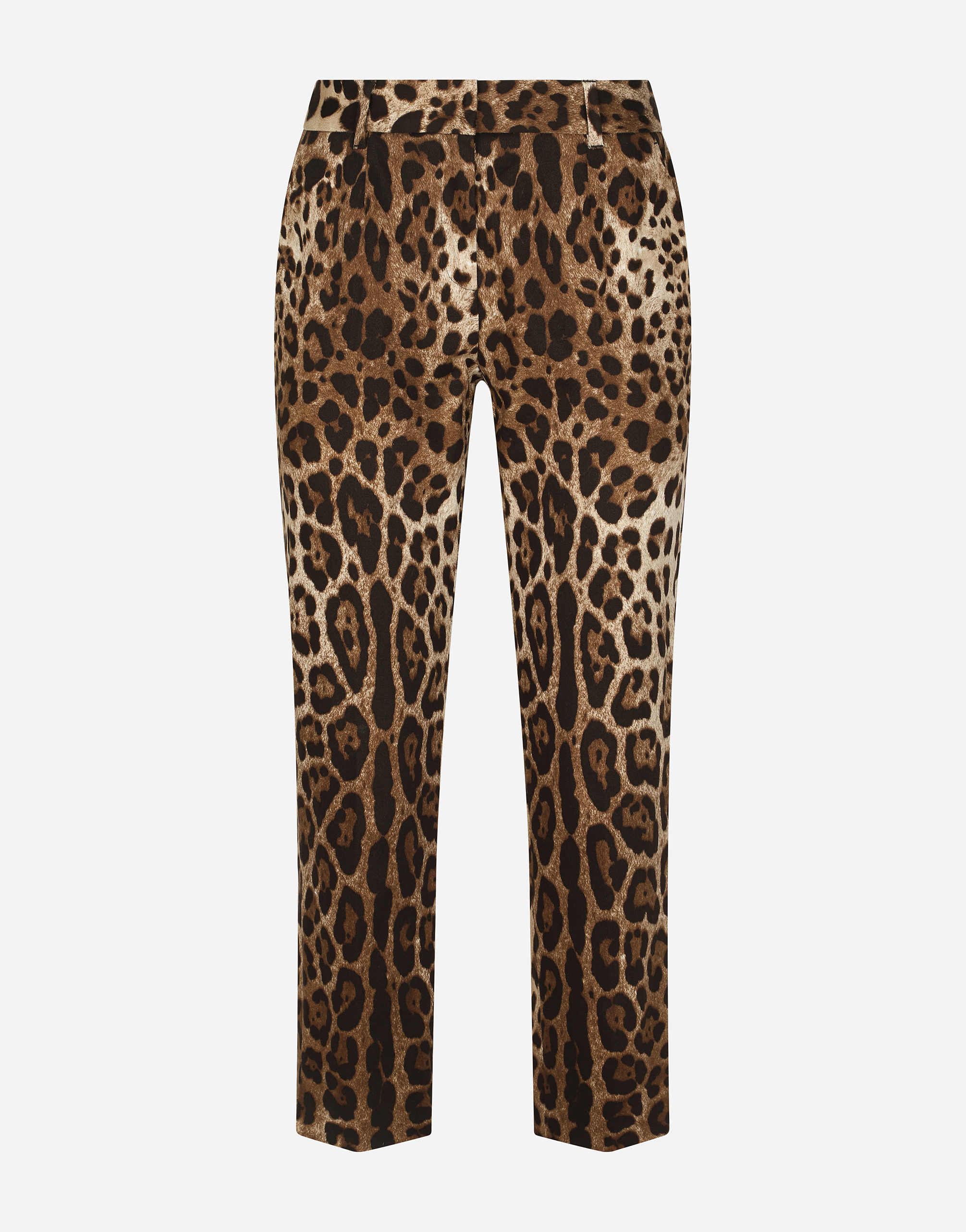 Dolce & Gabbana Leopard-print Drill Trousers In Animal Print