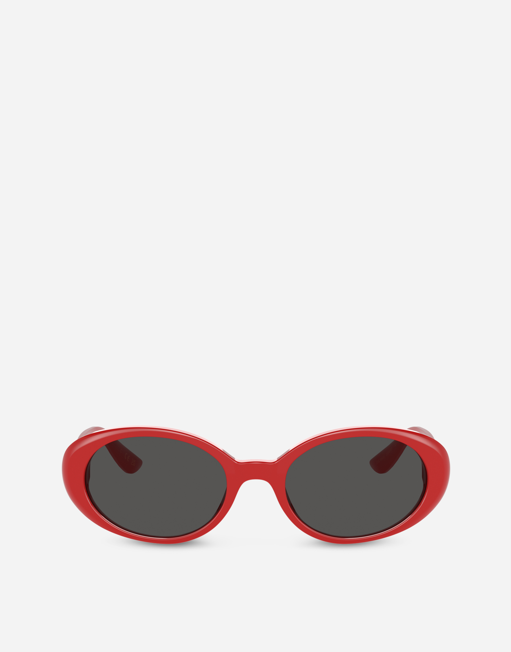 Dolce & Gabbana Re-edition Dna Oval-frame Sunglasses In Red