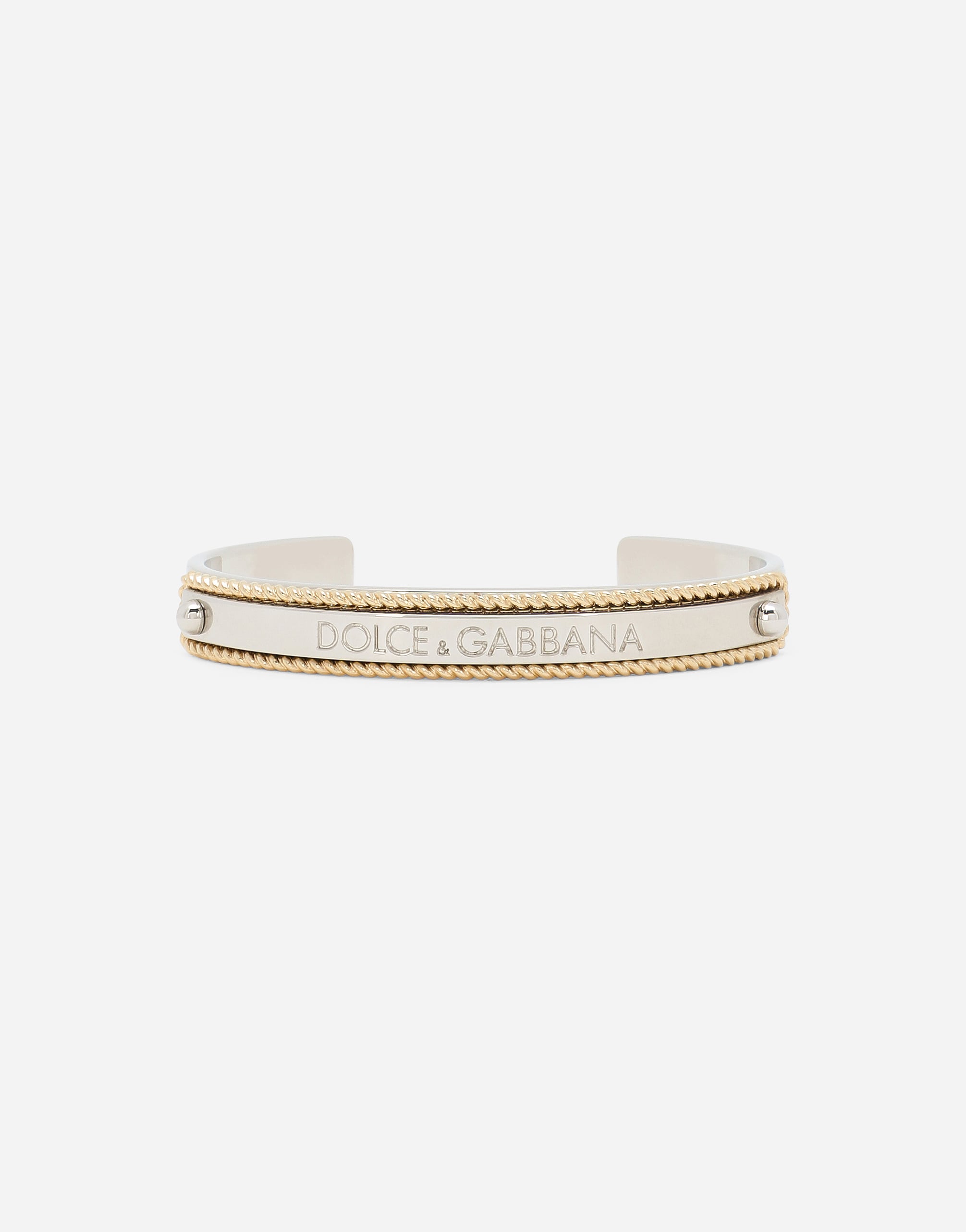 Rigid “Marina” bracelet in Silver for Men | Dolce&Gabbana® US