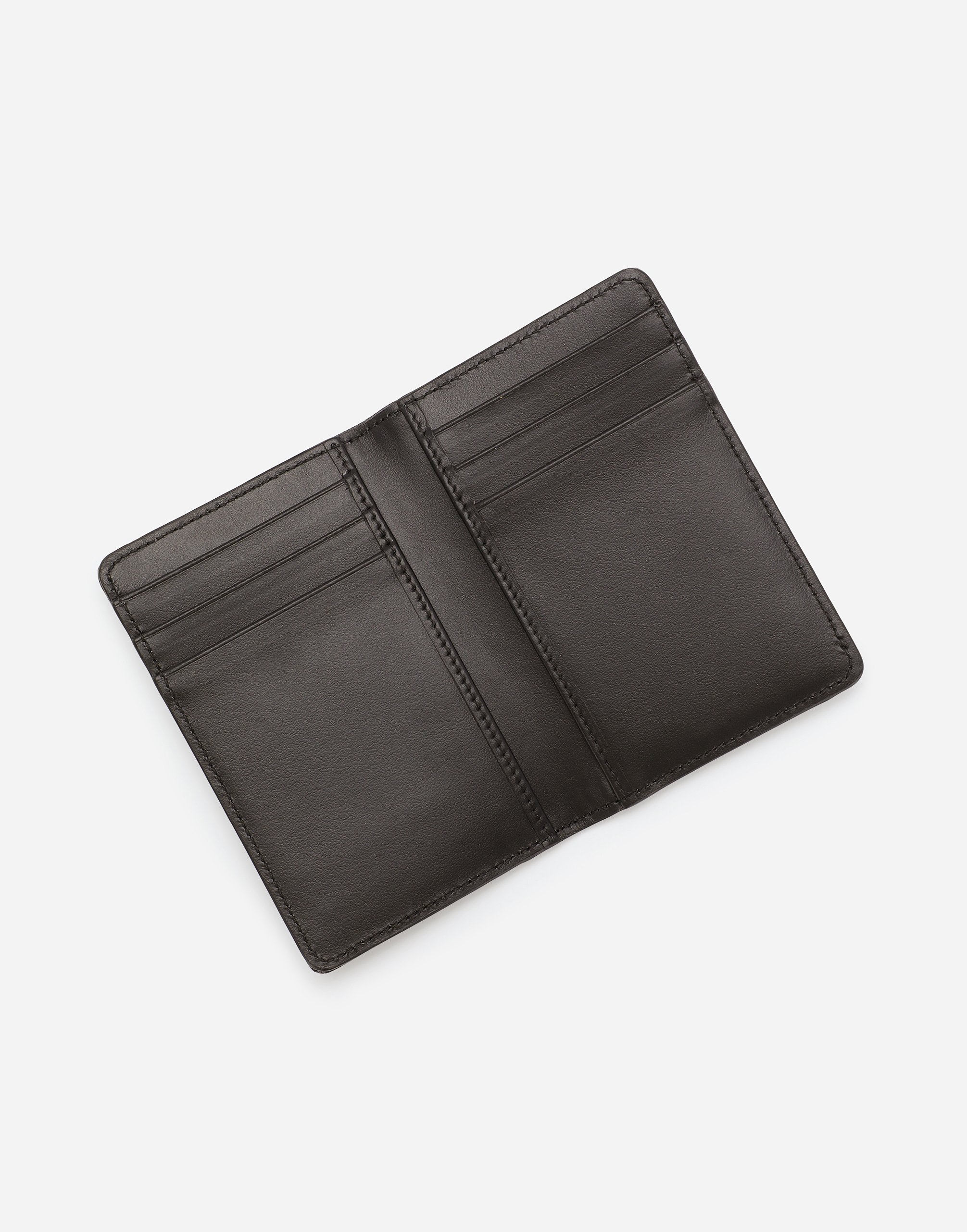 Dolce & Gabbana Coated Jacquard Bifold Card Holder In Multicolor