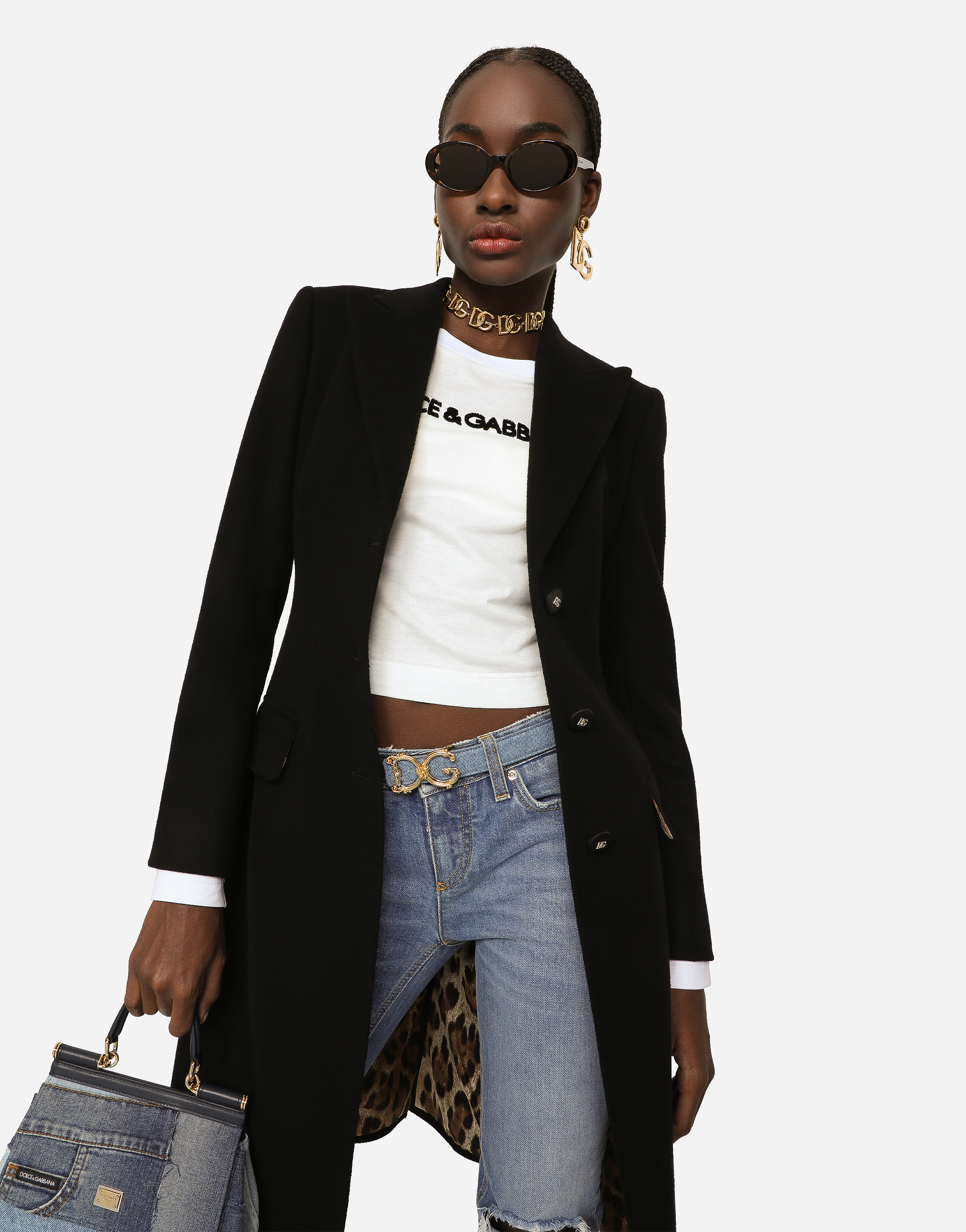 DOLCE & GABBANA SINGLE-BREASTED WOOL AND CASHMERE COAT