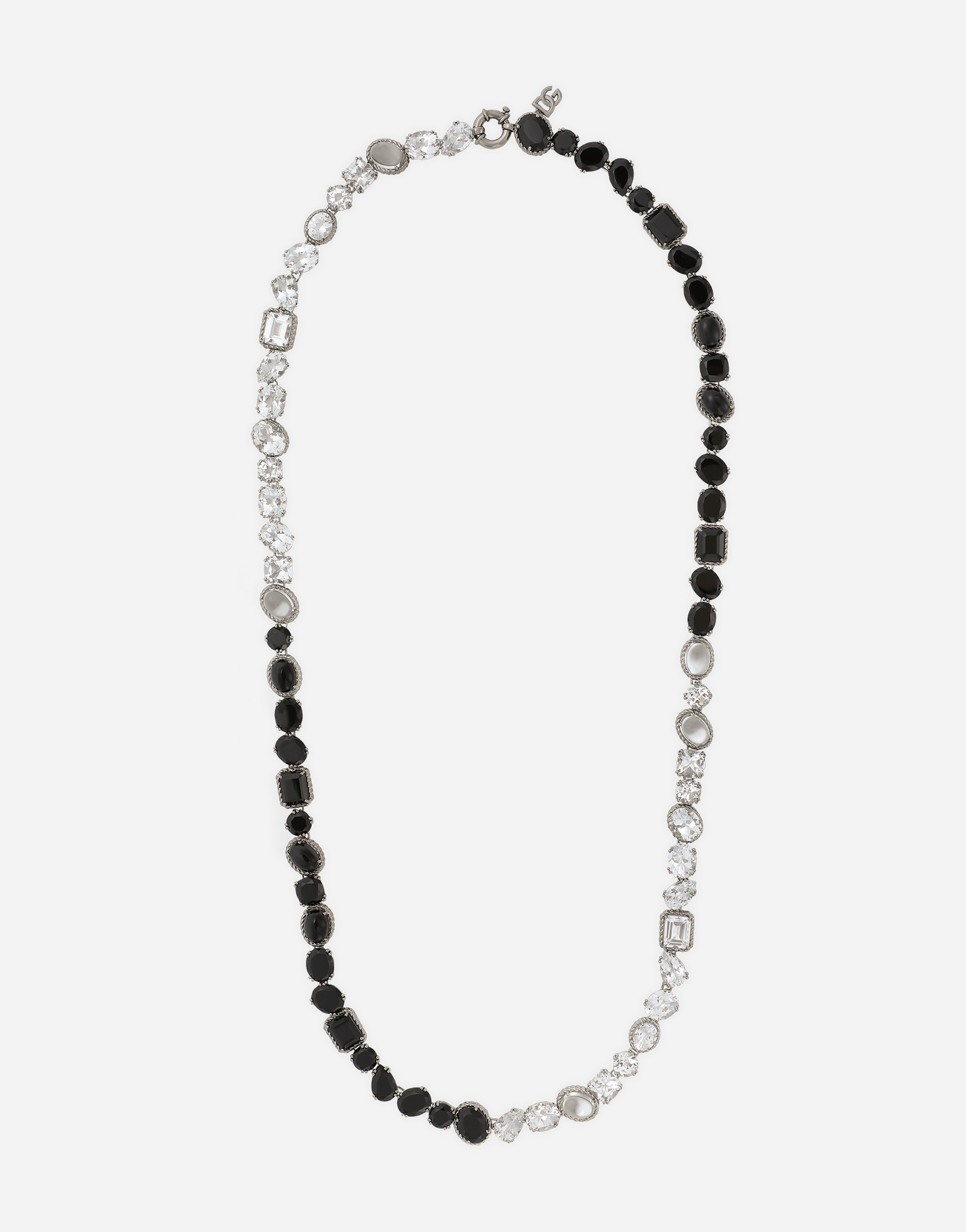 Dolce & Gabbana Anna Sautoir In White Gold 18kt With Spinel And Topazes In Weiss