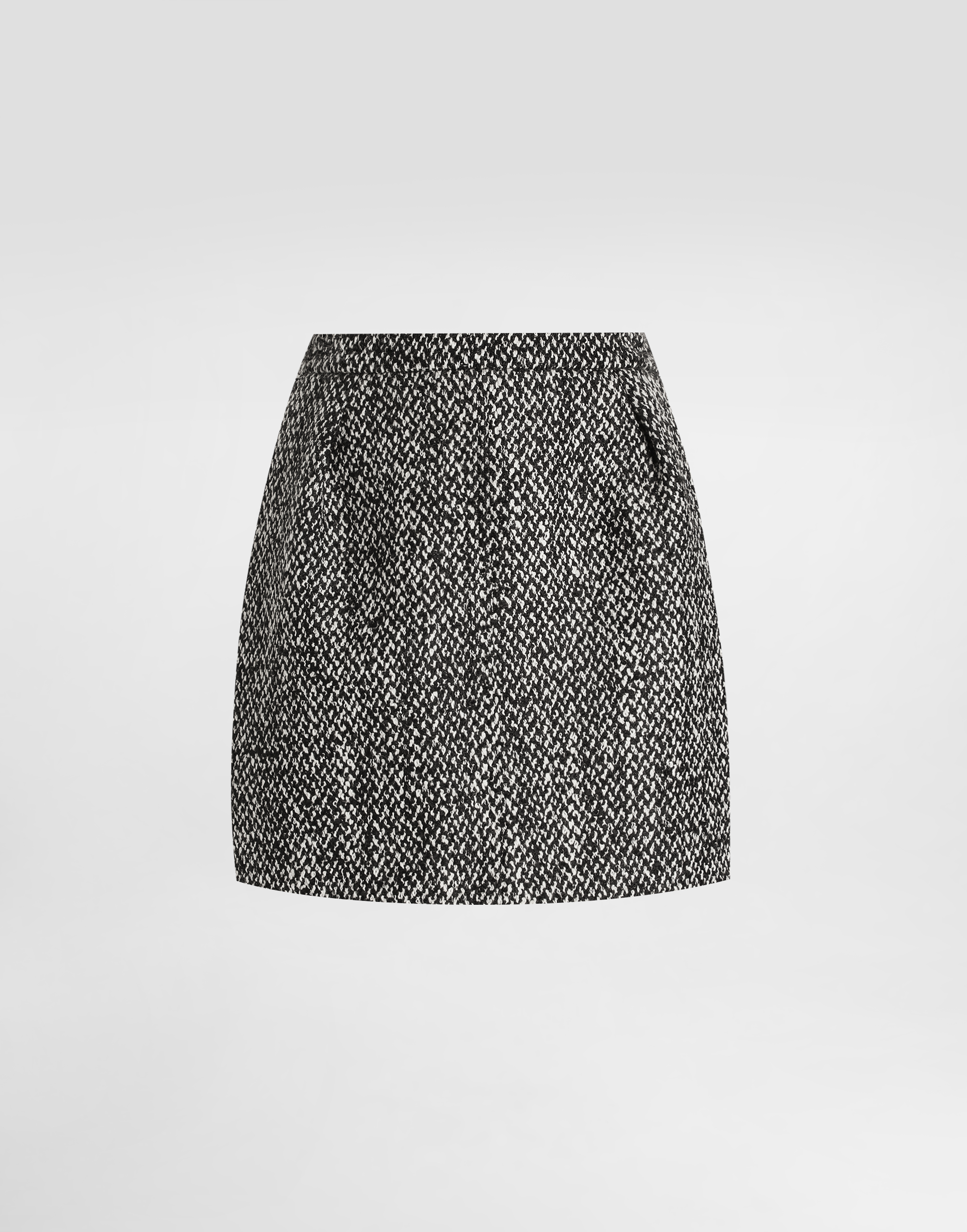 Dolce & Gabbana Short Skirt In Double Wool Blend In Multi