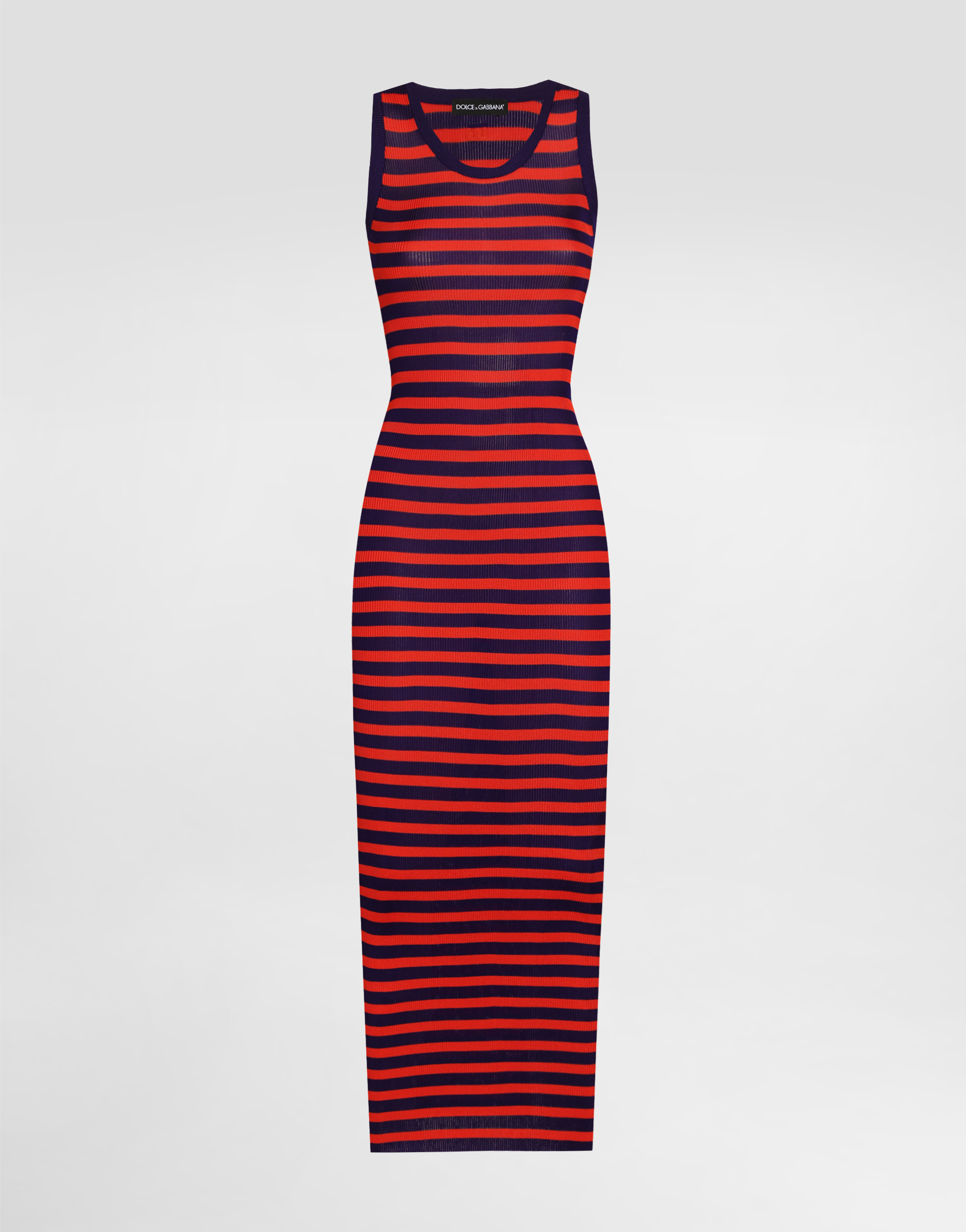 Dolce & Gabbana Ribbedbed Viscose Tank Top Dress