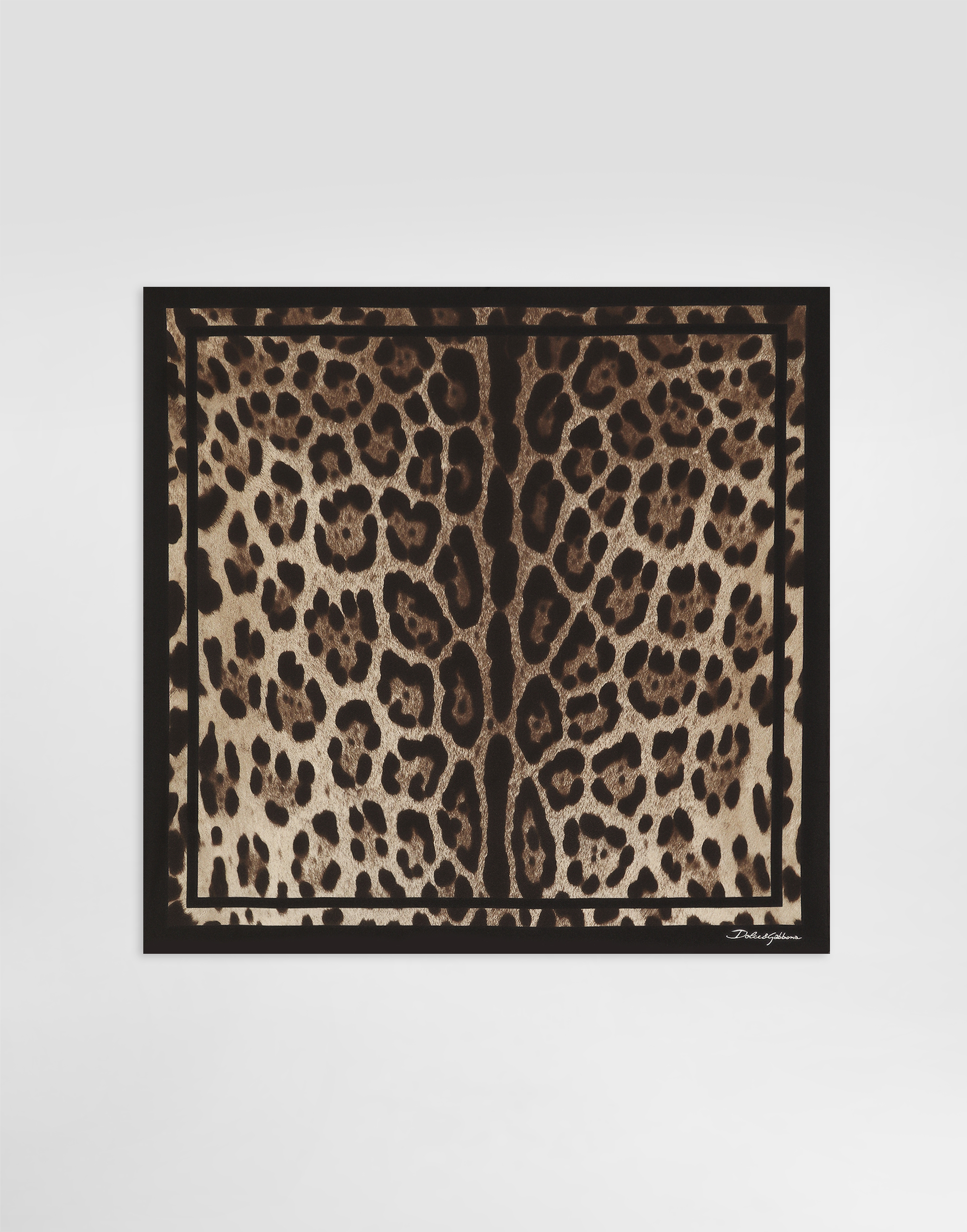 Leopard-print silk twill scarf 50x50 in Print for Women