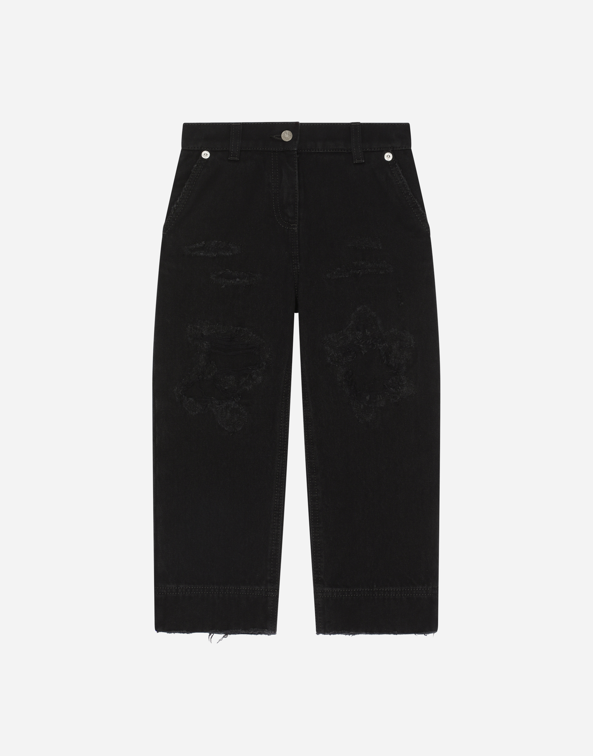 DOLCE & GABBANA DENIM JEANS WITH ABRASIONS