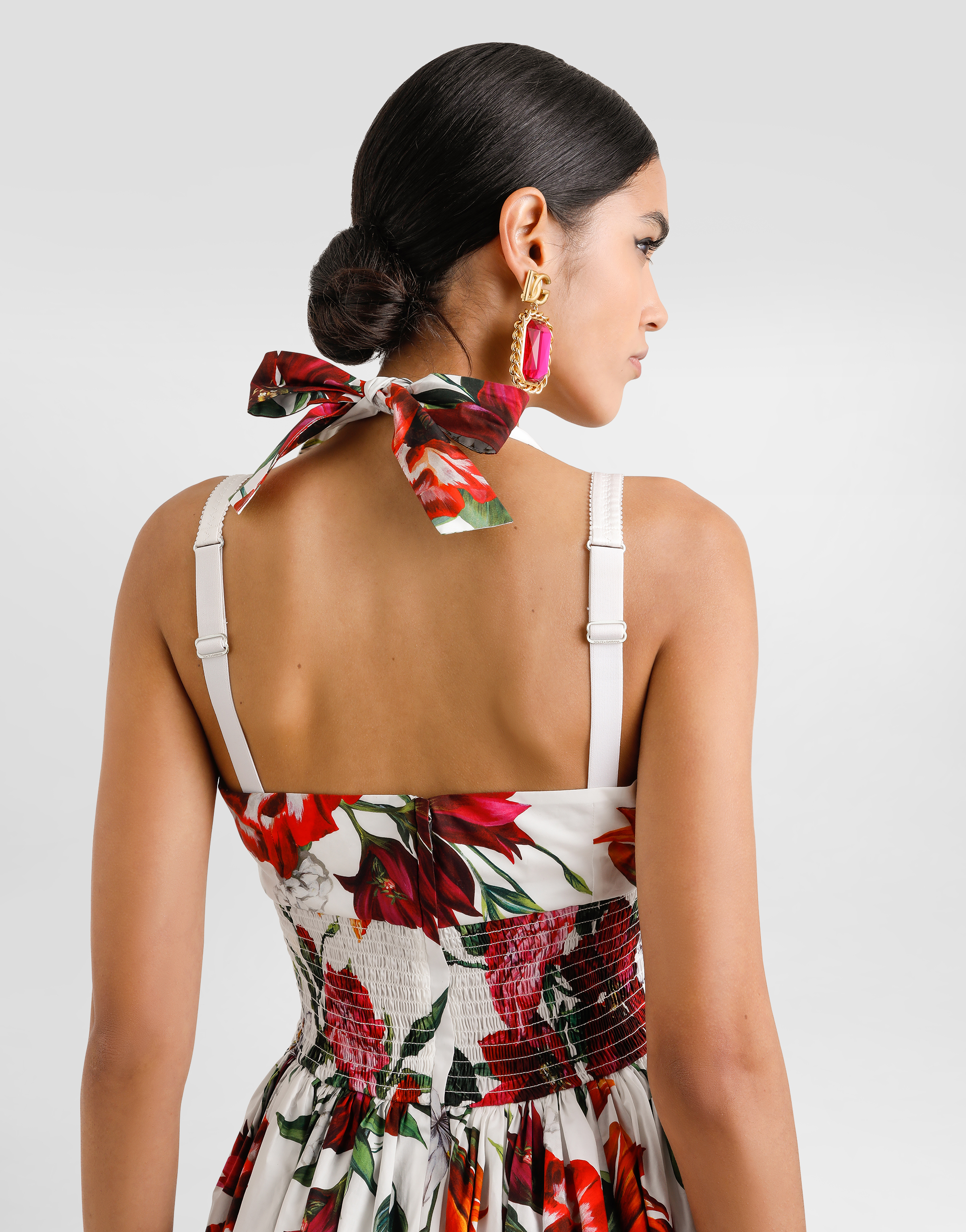 Dolce & Gabbana Flower-print Poplin Dress