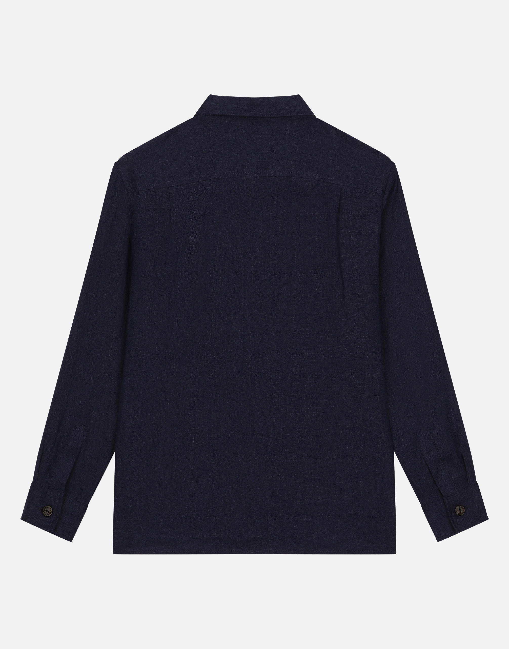 Dolce & Gabbana Camicia Manic. Lunga In Blu Scuro