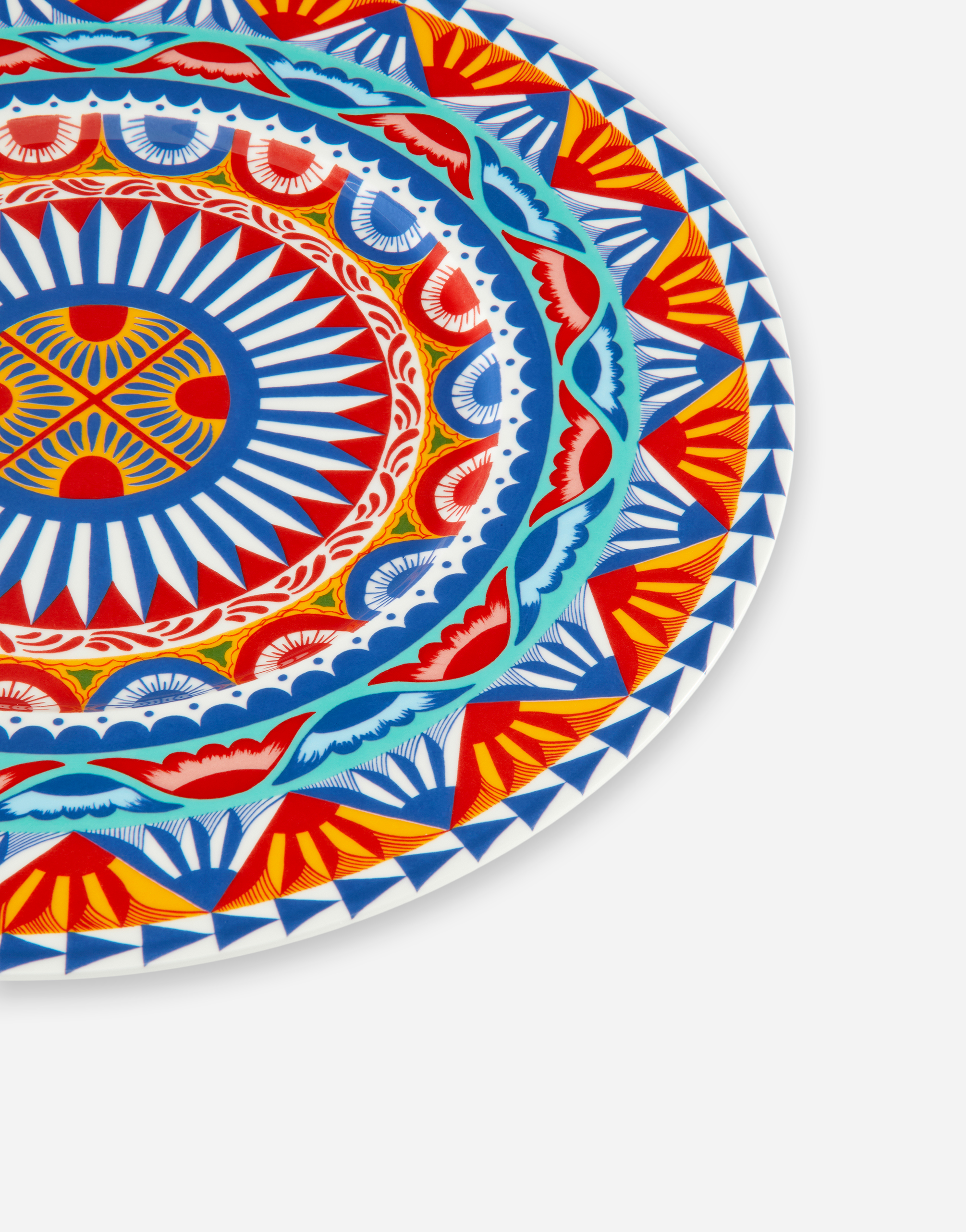 Shop Dolce & Gabbana Charger Plate In Fine Porcelain In Multicolor