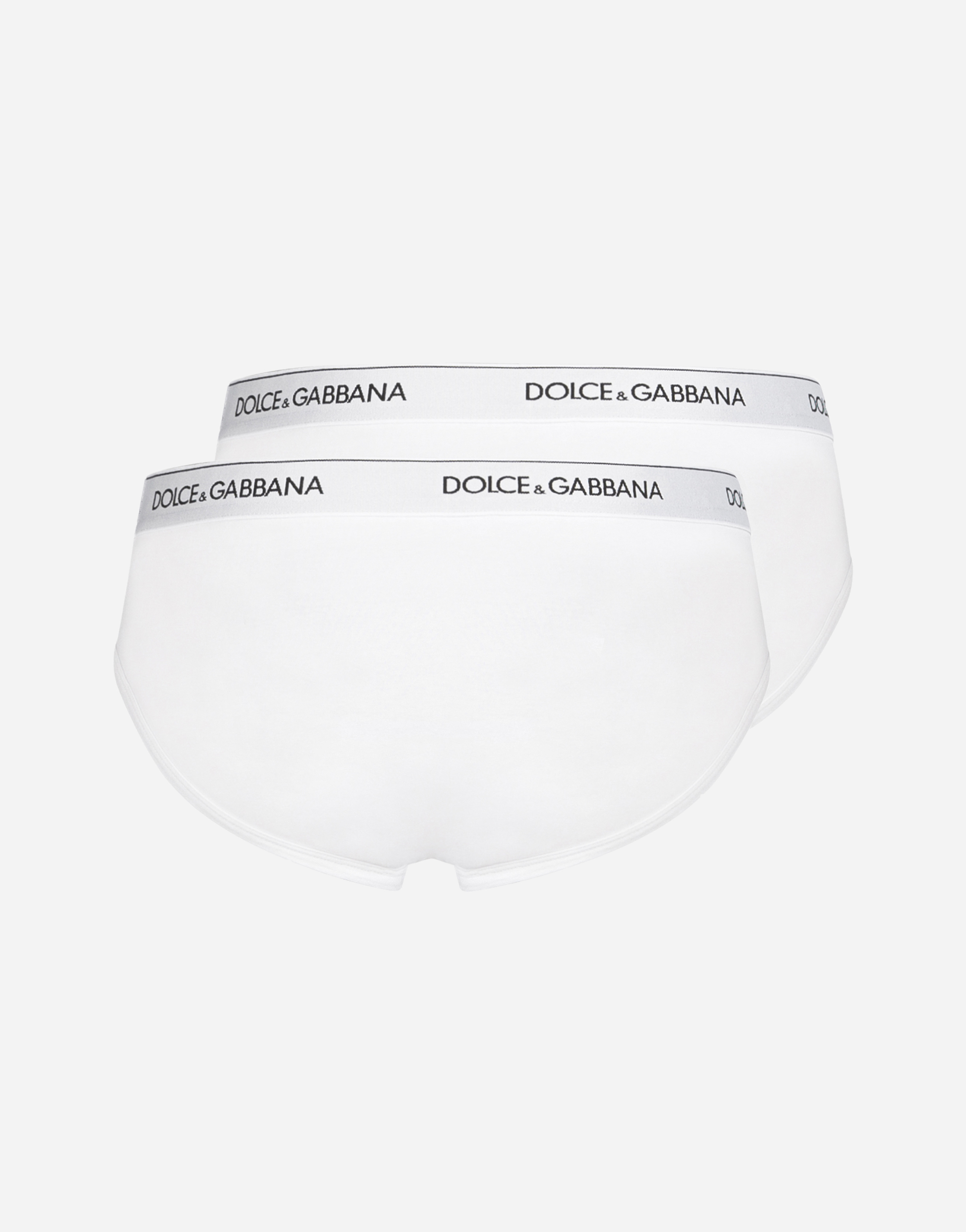 DOLCE & GABBANA BI-PACK MID BRIEFS IN STRETCH COTTON