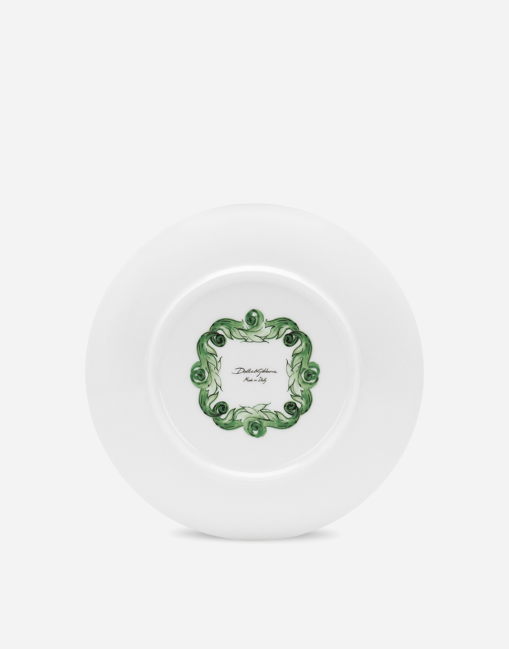 Dolce & Gabbana Set 2 Porcelain Dinner Plates In Multicolor