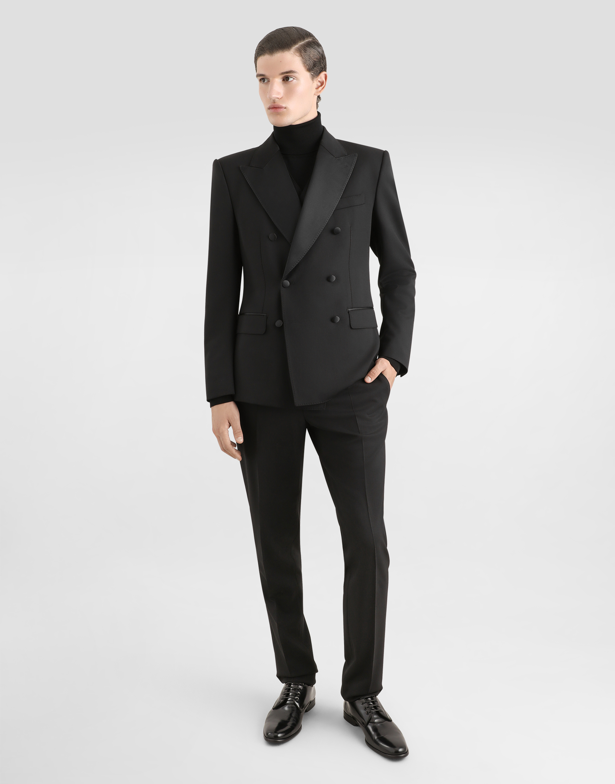 DOLCE & GABBANA THREE-PIECE SICILIA-FIT SUIT IN STRETCH WOOL