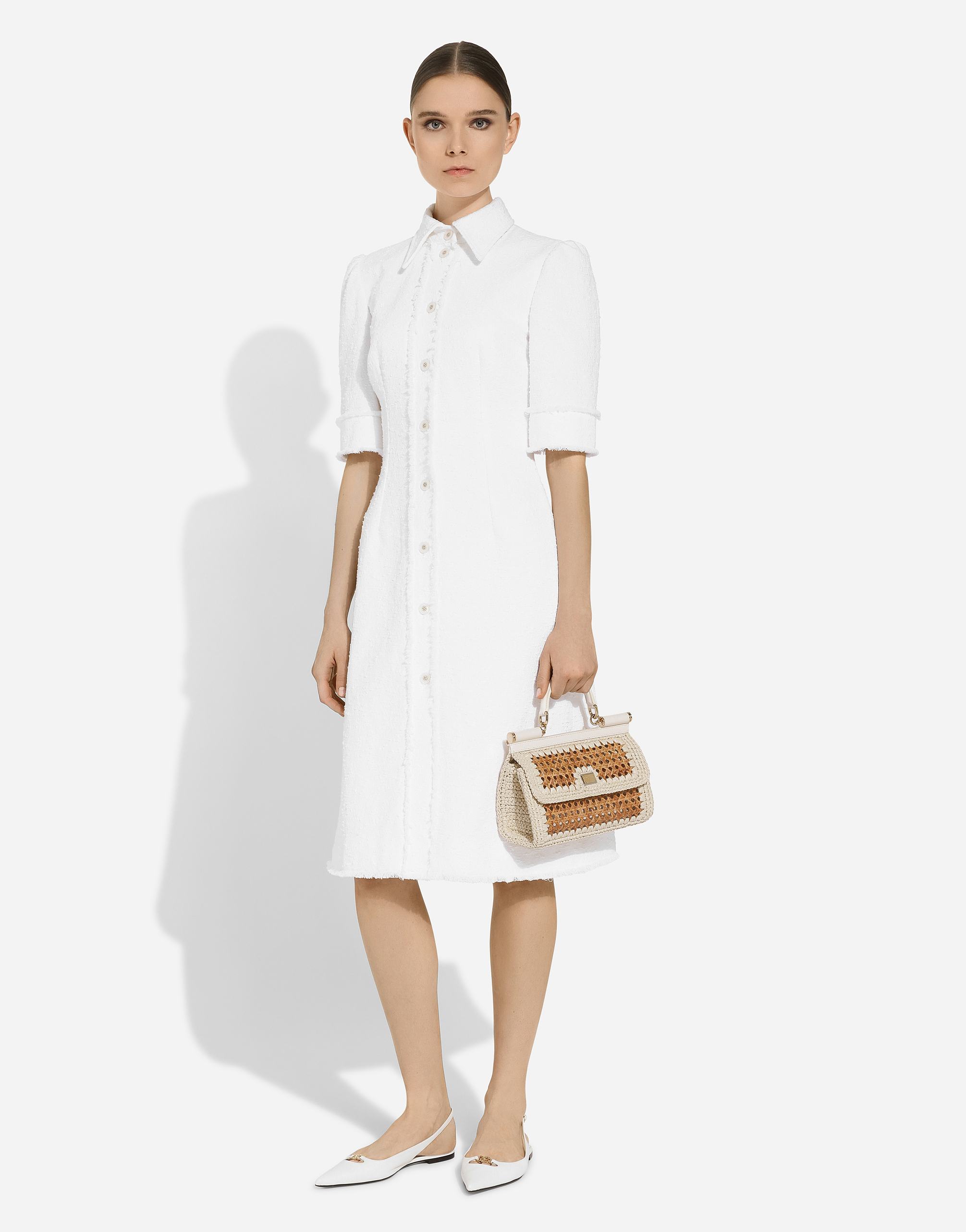 Dolce & Gabbana Elongated Sicily Handbag In ベージュ